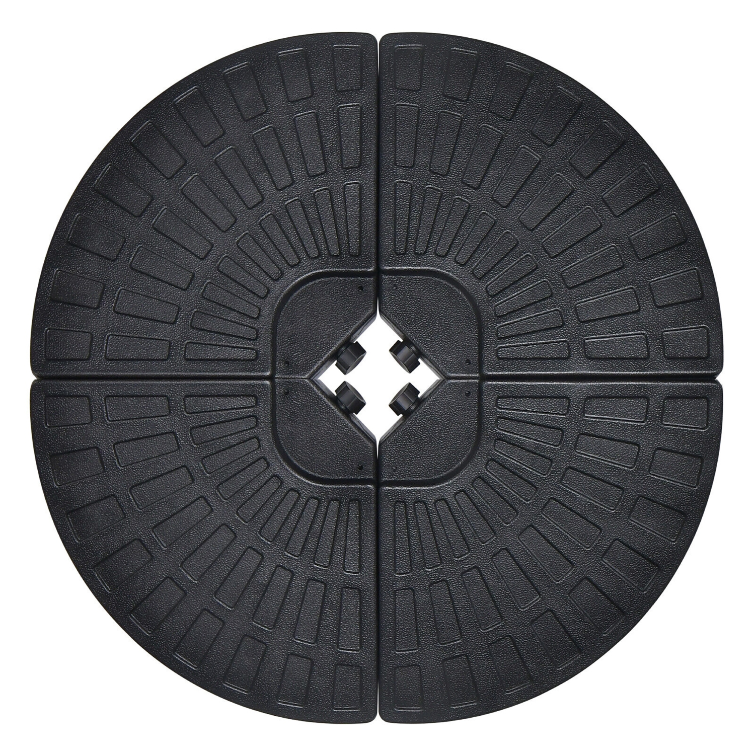 Gymax Patio 4PCS 185lbs Heavy Duty Cantilever Offset Umbrella Base Stand Water Outdoor