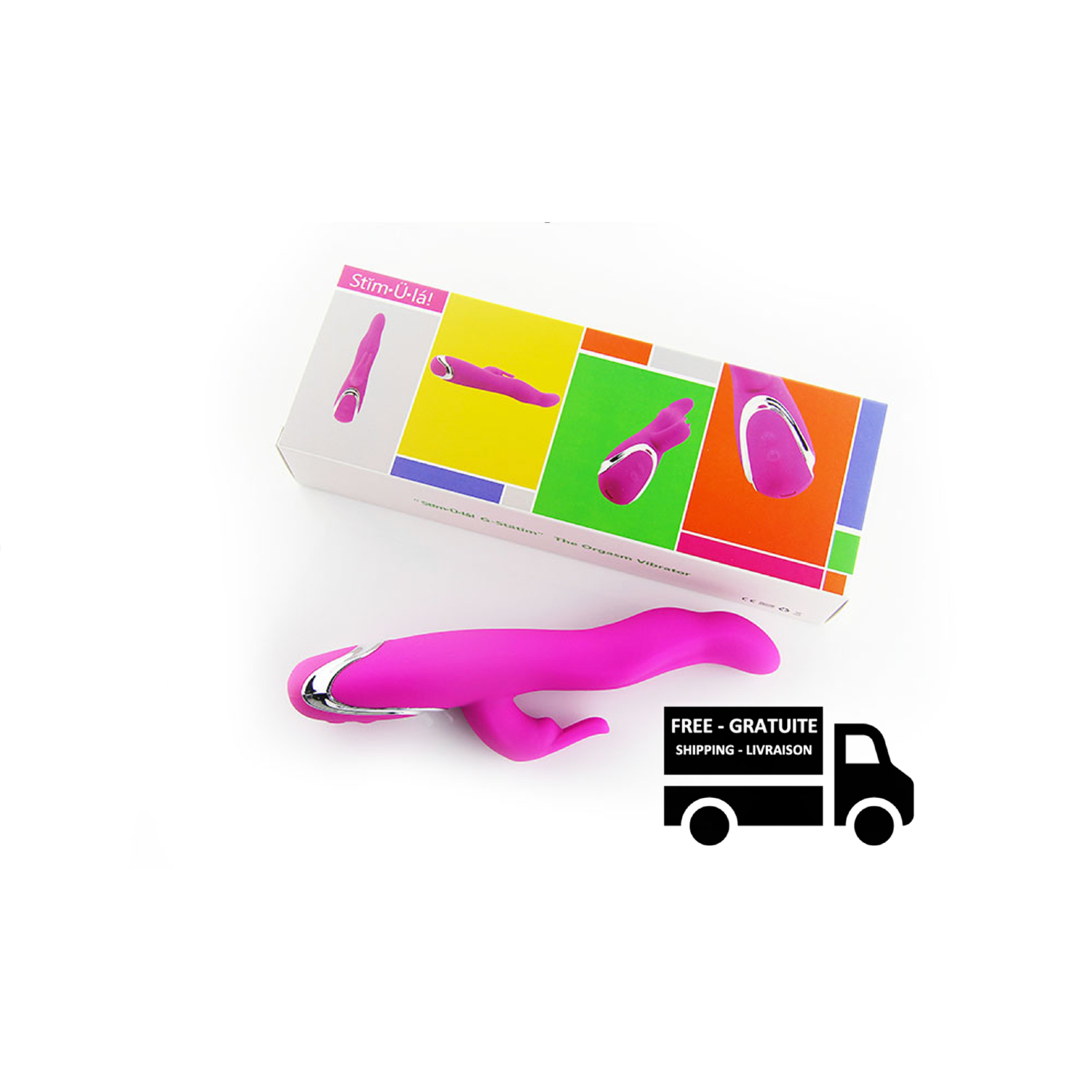 Stimula G-Statim - le luxueux vibreur personnel professionnel de luxe Original 7 fonctions & Intensity double stimulateur pour Clitorial & G-Spot -