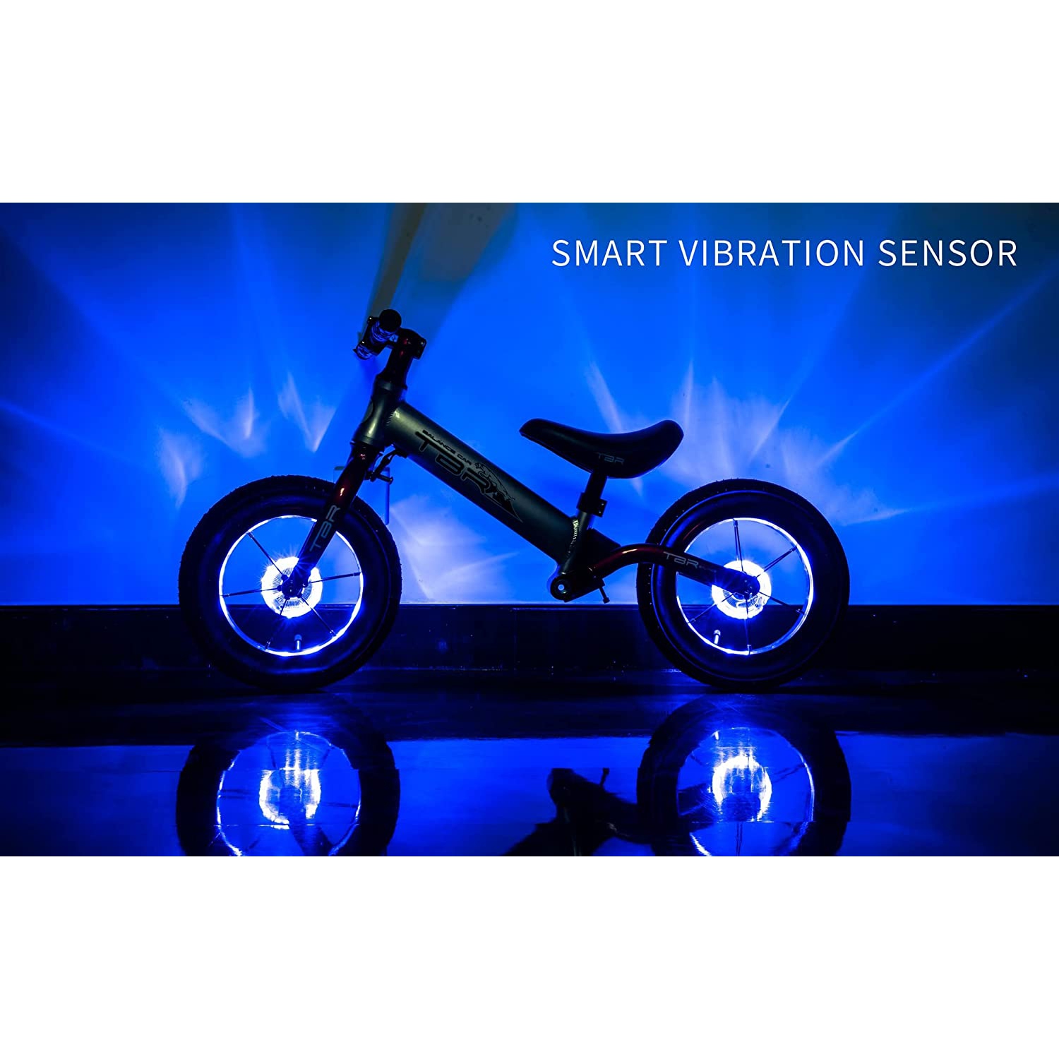 LED vélo roue lumière vélo avant moyeu arrière a parlé une lampe avec 7  couleurs 18 Modes Rechargeable enfants Balance vélo lumière