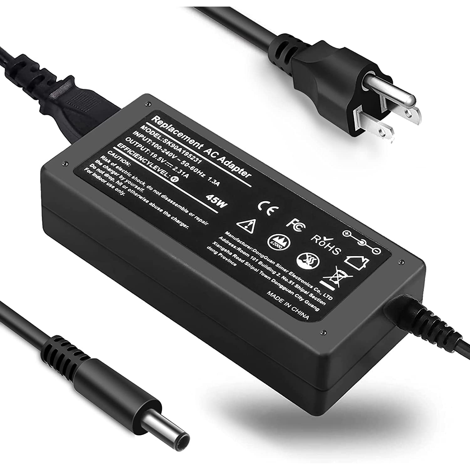 45W AC Adapter Laptop Charger Compatible for Dell Inspiron 15 3000 5000 7000 Series 14-5000 13-7000 13-5000 17-7000