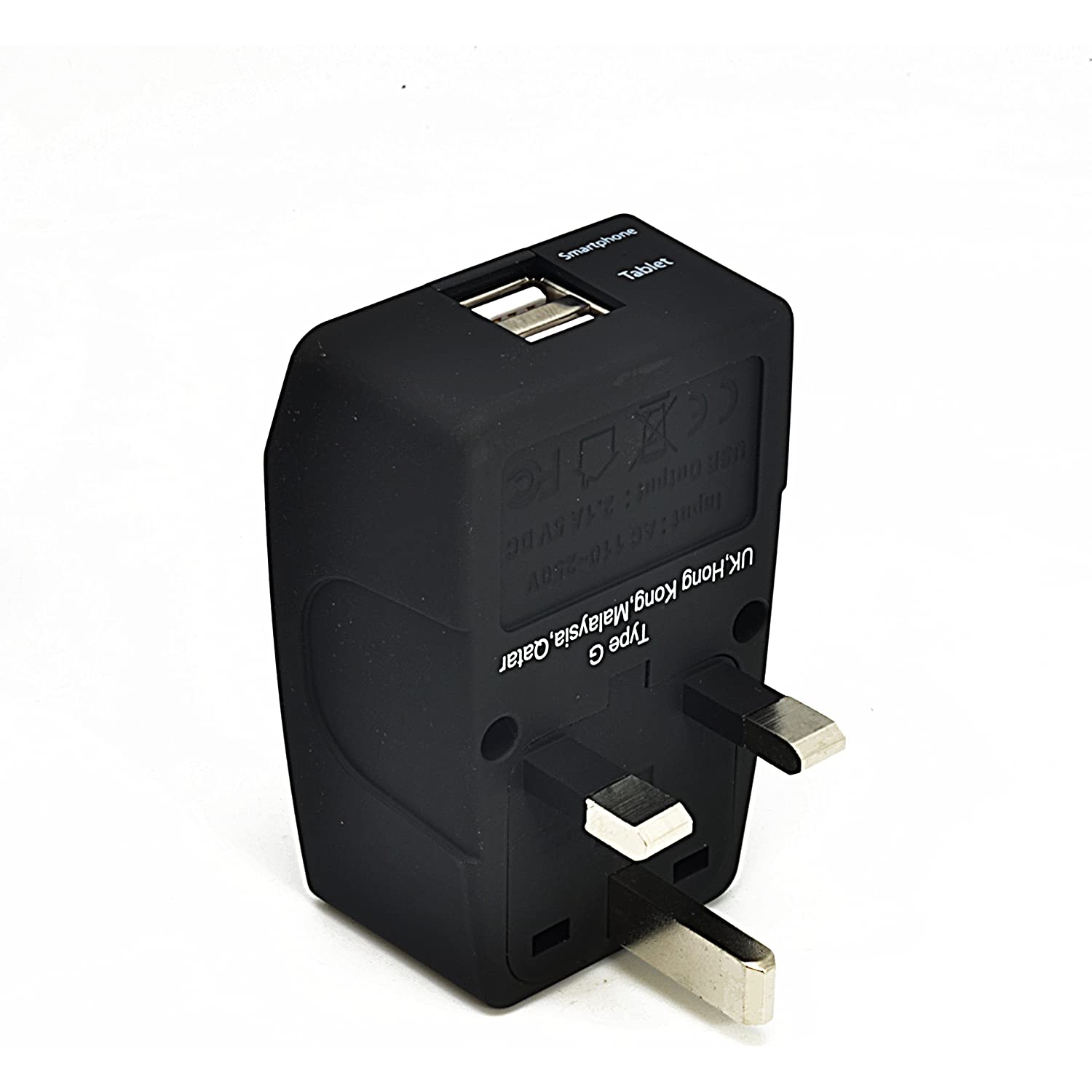 2 – Adaptateur de voyage USB UK, prise d'alimentation 4-en-1 (type