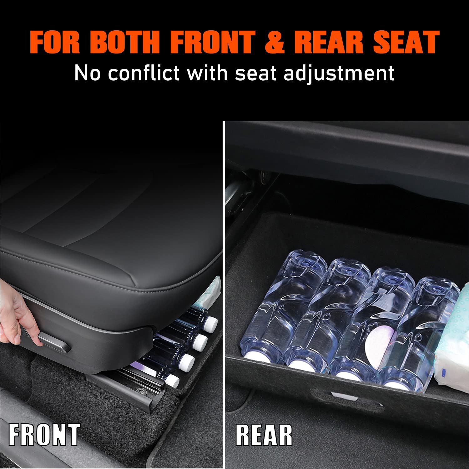 Under Seat Storage Box Compatible with 2016-2021 2022 2023 Tesla Model Y Seat Hidden Organizer Tray Tesla Model Y Interior Accessories