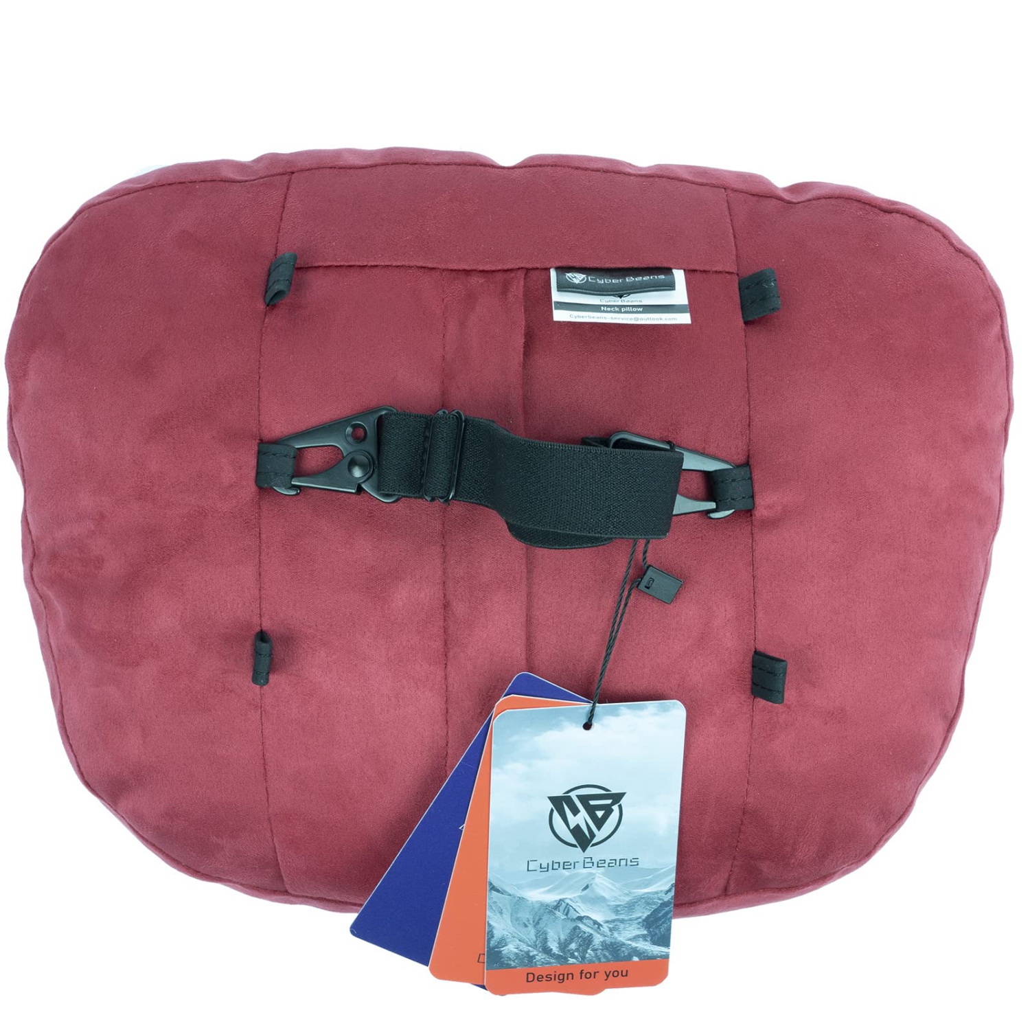 2Pcs Car Neck Pillow for Tesla Model S/3/X/Y Accessories Neck Support Cushion Tesla Seat Headrest Pillow 2016-2023 Red