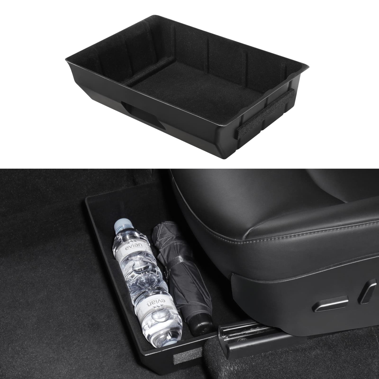 Tesla Model Y Under Seat Storage Box Organizer Hidden Tray 2023 2022 2021 2020