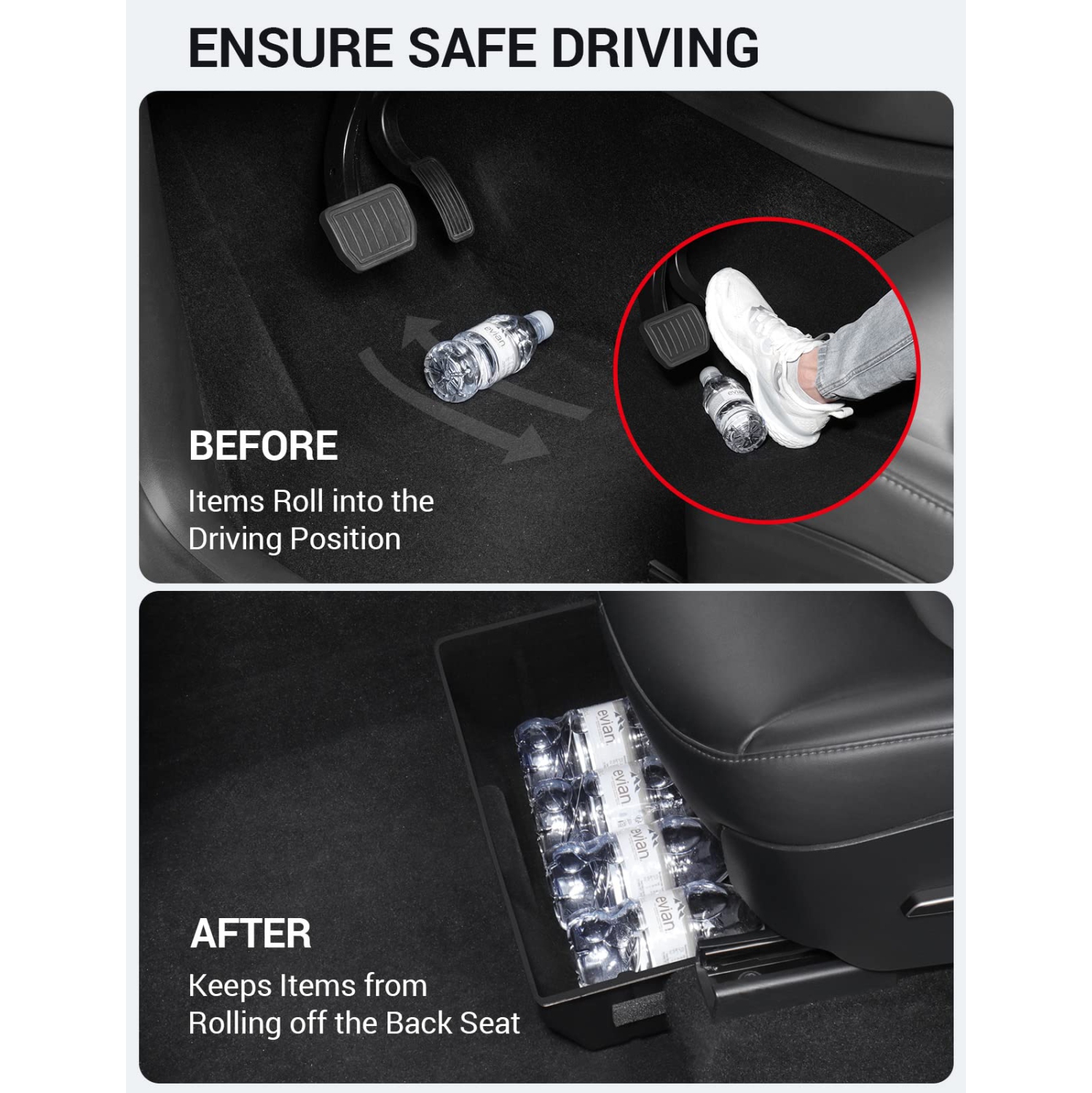 Tesla Model Y Under Seat Storage Box Organizer Hidden Tray 2023 2022 2021 2020