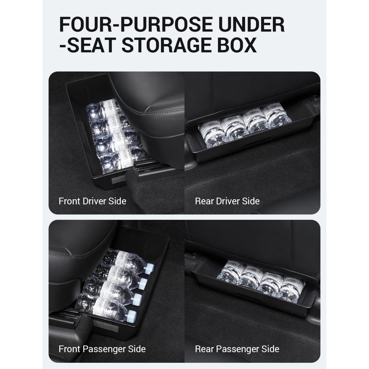 Tesla Model Y Under Seat Storage Box Organizer Hidden Tray 2023 2022 2021 2020