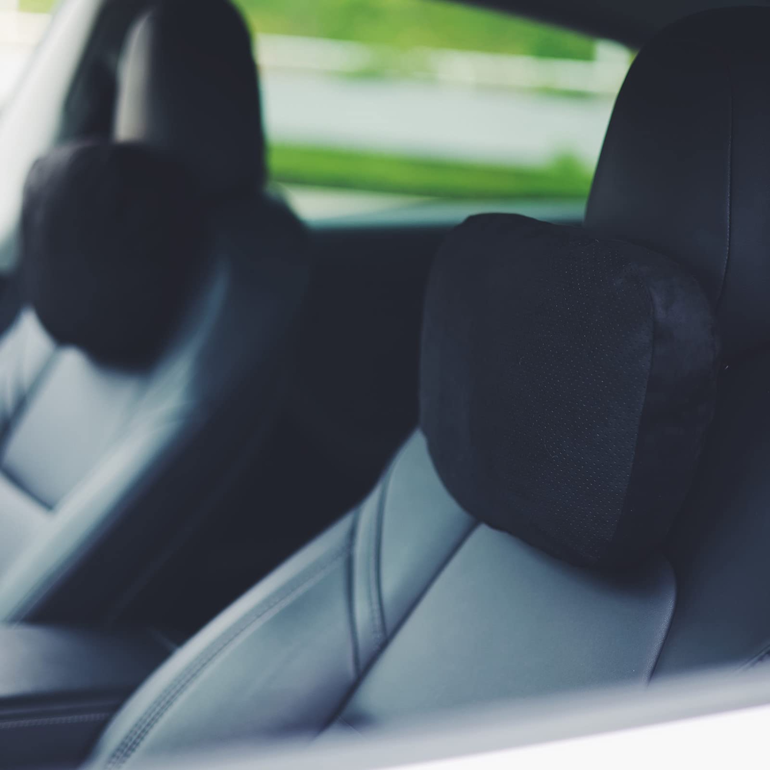 Car Neck Pillow for Tesla Model 3/Y Accessories Neck Support Cushion Tesla Seat Headrest Pillow 2 Packs 2016-2023 Black