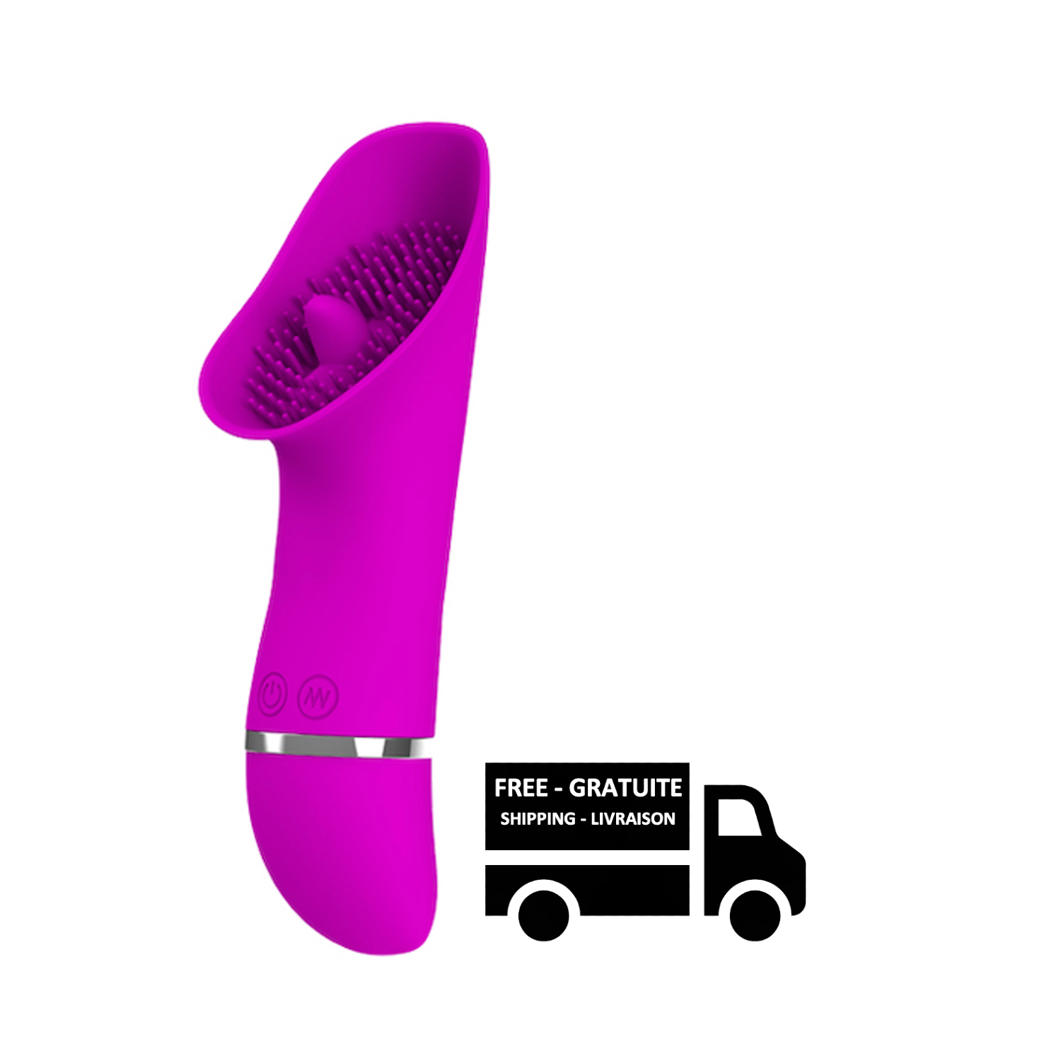 Stimula Rudolf - Vibrateur en forme de langue originale avec 30 fonctions variables Livré dans un emballage discret - Livré dans un emballage cadeau