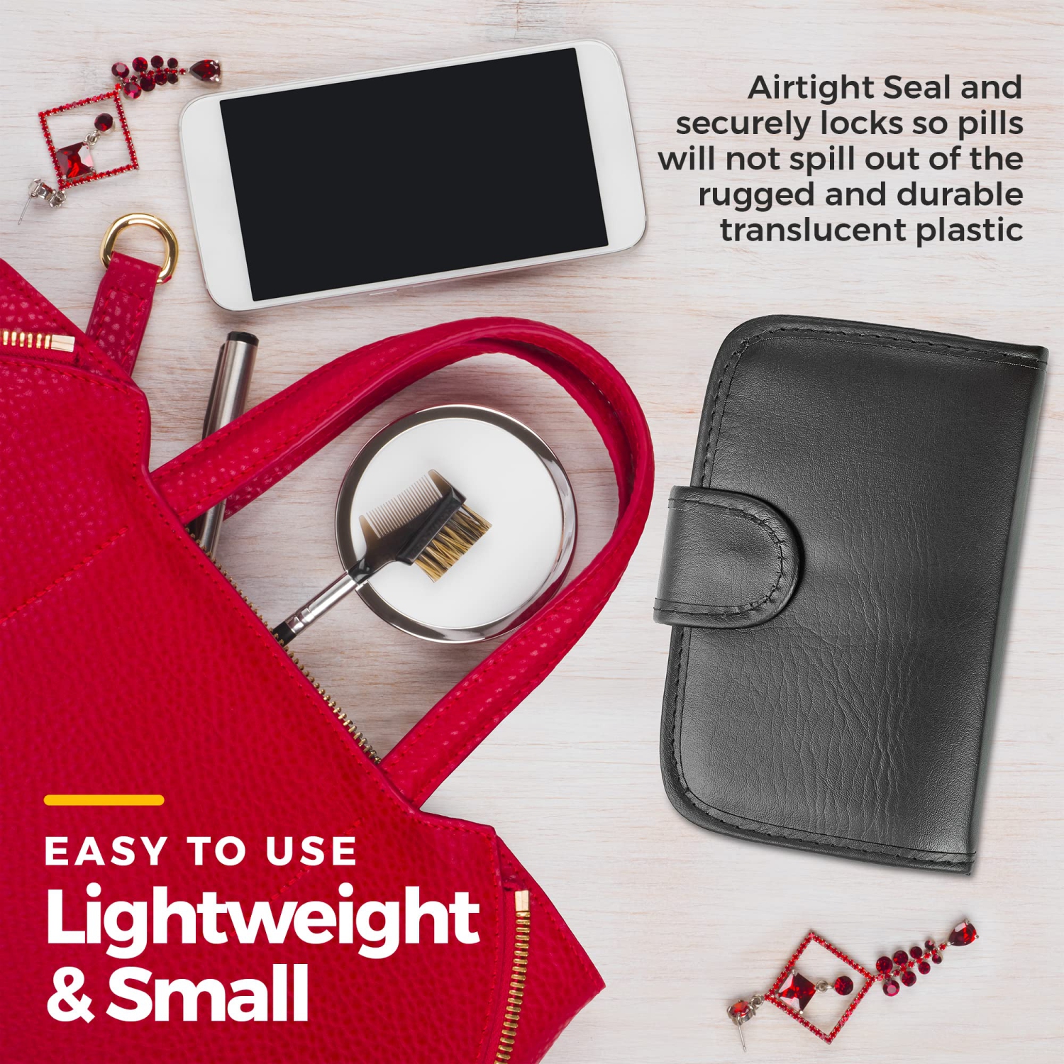 Weekly Travel Pill Organizer - Prescription and Medication Wallet Pill Box Reminder, a Extra Large Pill Container Dispenser Case, Caddy Organizer,