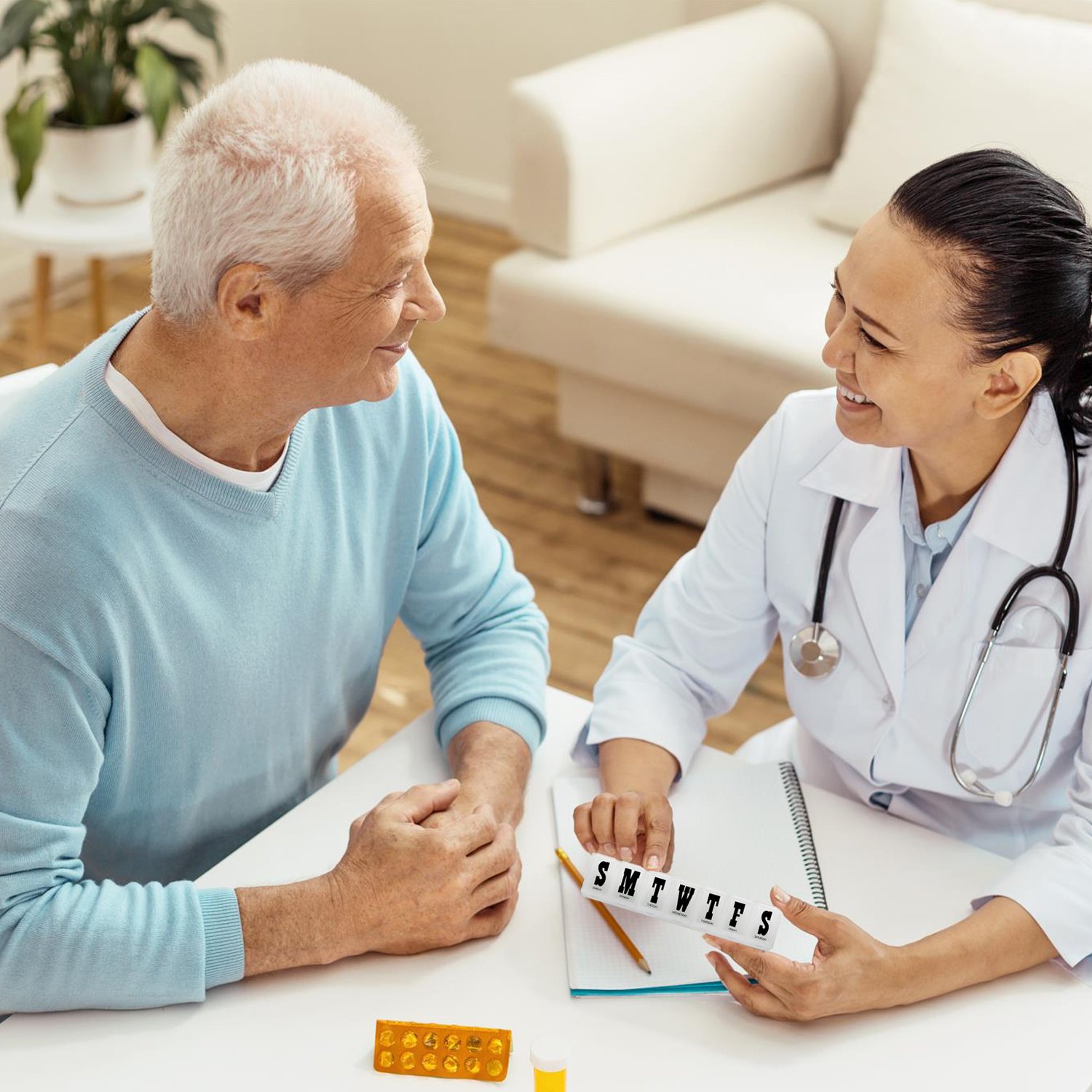 Weekly Pill Organizer - Pack of 2 - Pill Planner to Separate Pills & Vitamins Each Week, Medication Reminder Daily Monday to Sunday