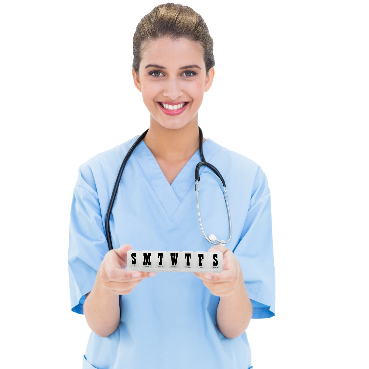 Weekly Pill Organizer - Pack of 2 - Pill Planner to Separate Pills & Vitamins Each Week, Medication Reminder Daily Monday to Sunday