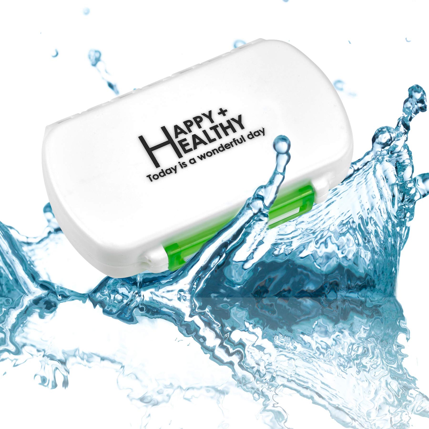 Pill Boxes- Pack of 2 Waterproof Medicine Pill Holder Cases, BPA-Free Daily Tablet Holder Storage Organizer Dispenser for Medications, Supplements by