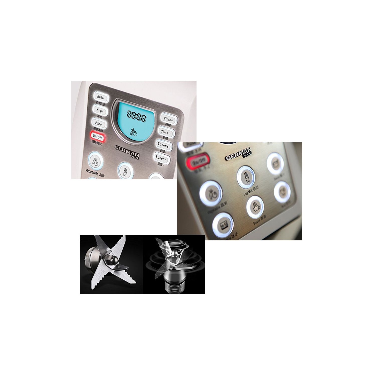 German Pool® Professional High-Speed Food Processor PRO-6SS with Built-In Auto Programmes. Free Shipping