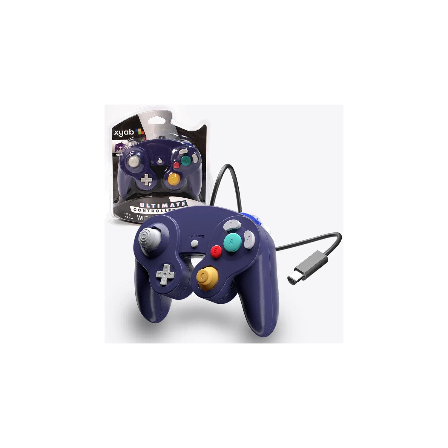 XYAB Wired Controller for Nintendo GameCube (Indigo)