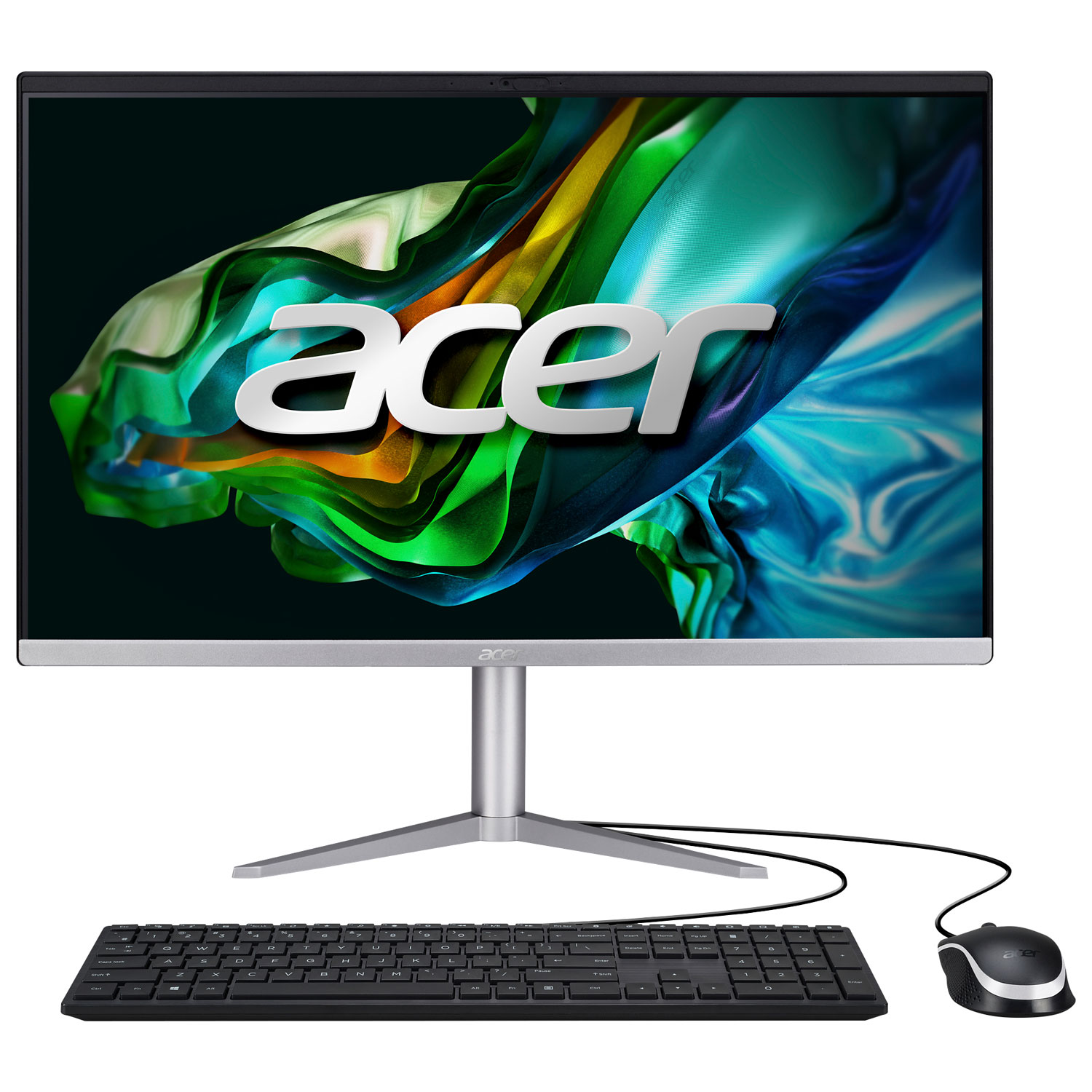 Acer Asipire C24 All-in-One PC - Black/Silver (AMD Ryzen 3 7320U/512GB SSD/8GB RAM/Win 11) - Only at Best Buy