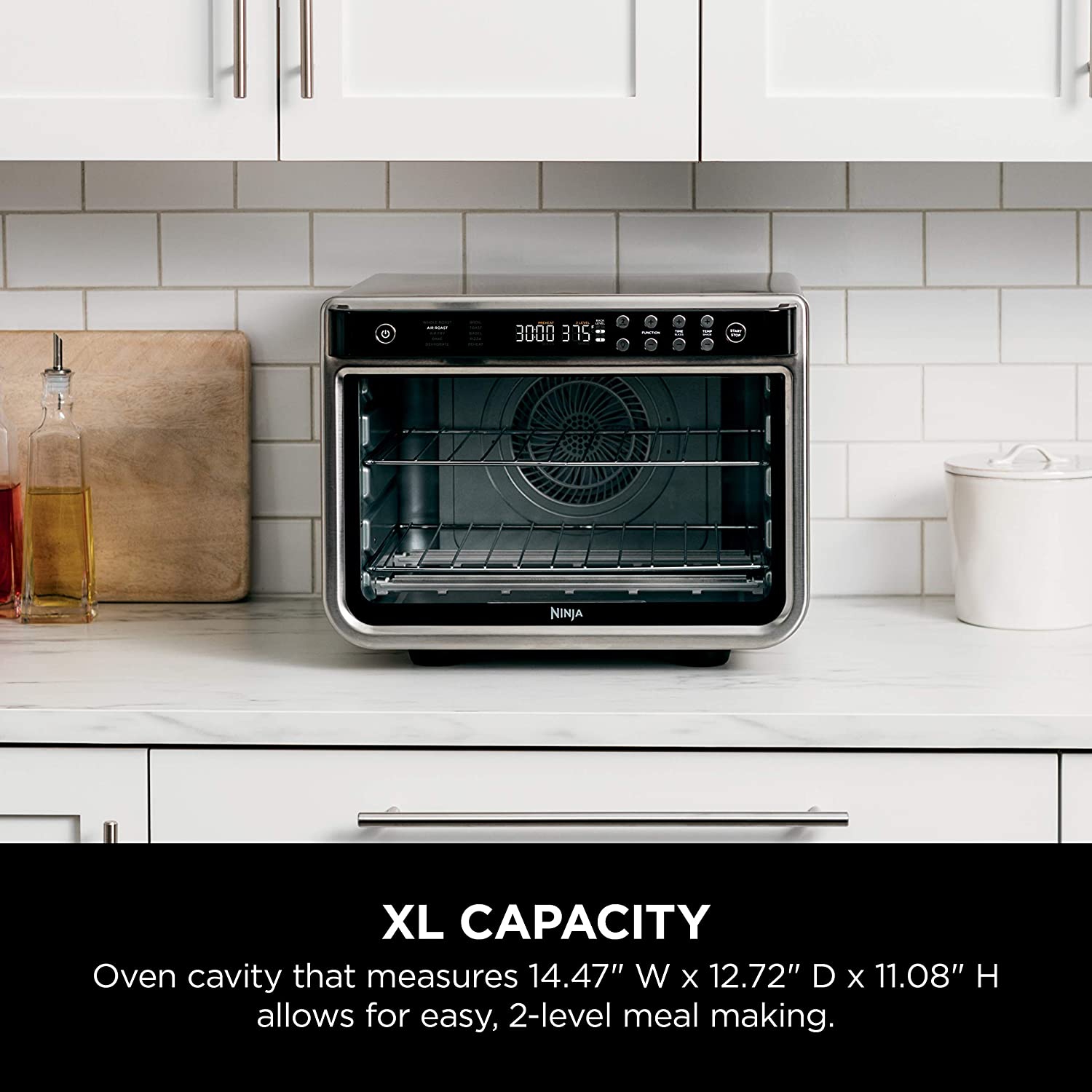 Remis à neuf – four grille-pain à friture à air Foodi XL Pro de Ninja (DT201C) – 0,25 pi3 Pi. /7,2L - acier inoxydable