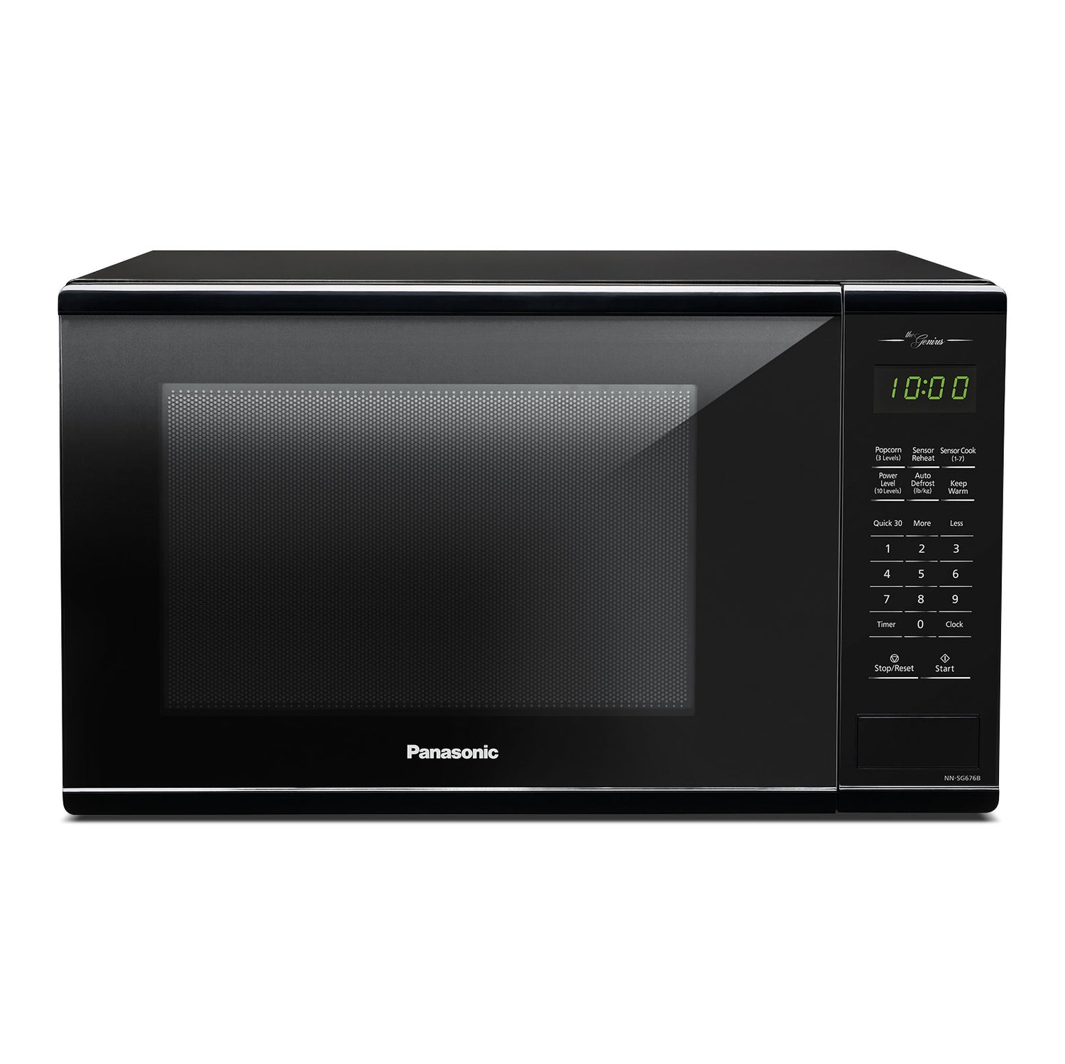 Refurbished Good - Panasonic NN-SU64LB Mid-size 1.3 cft. 1100W Genius Microwave Oven, Black