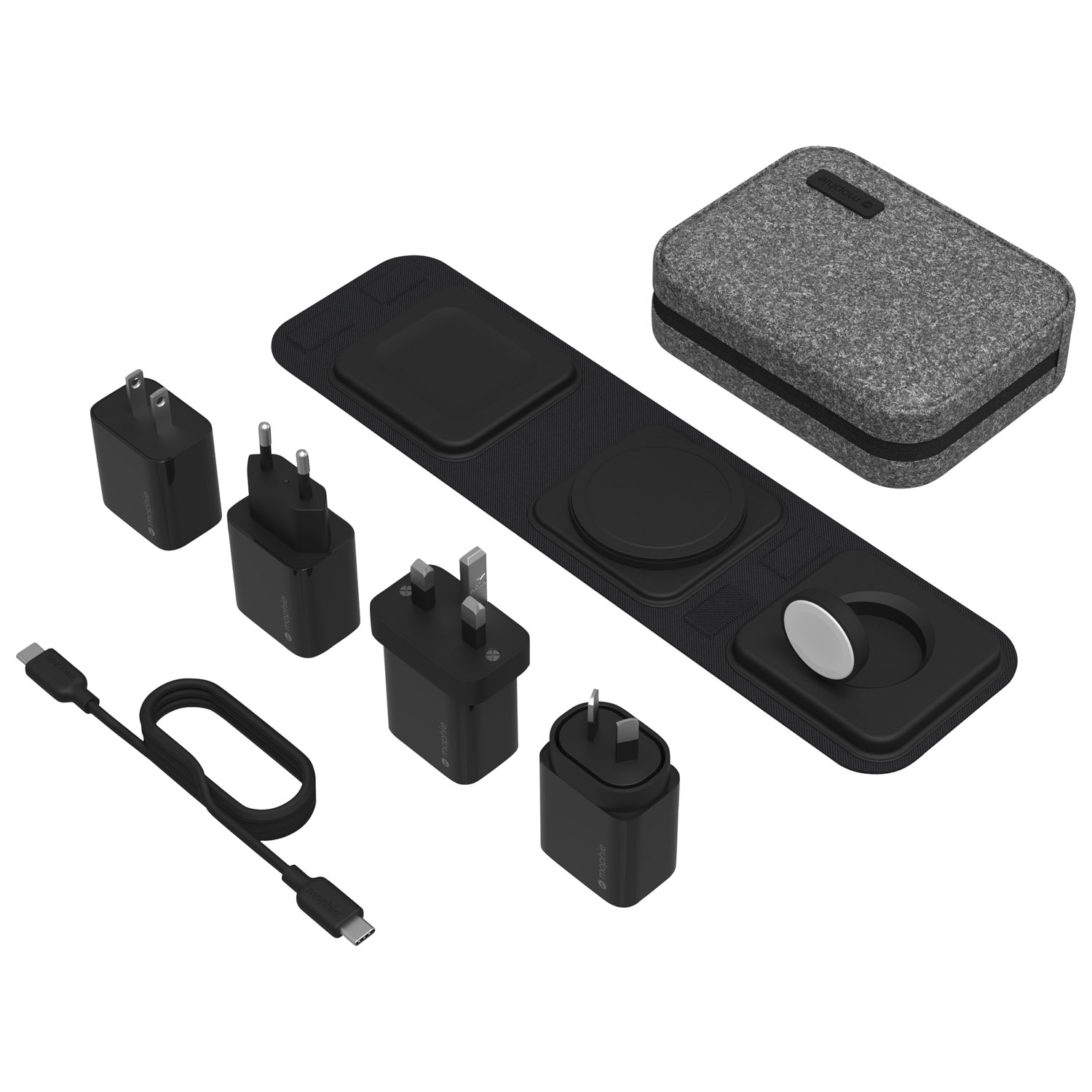 Chargeur de voyage sans fil 15 W 3-en-1 avec MagSafe de Mophie