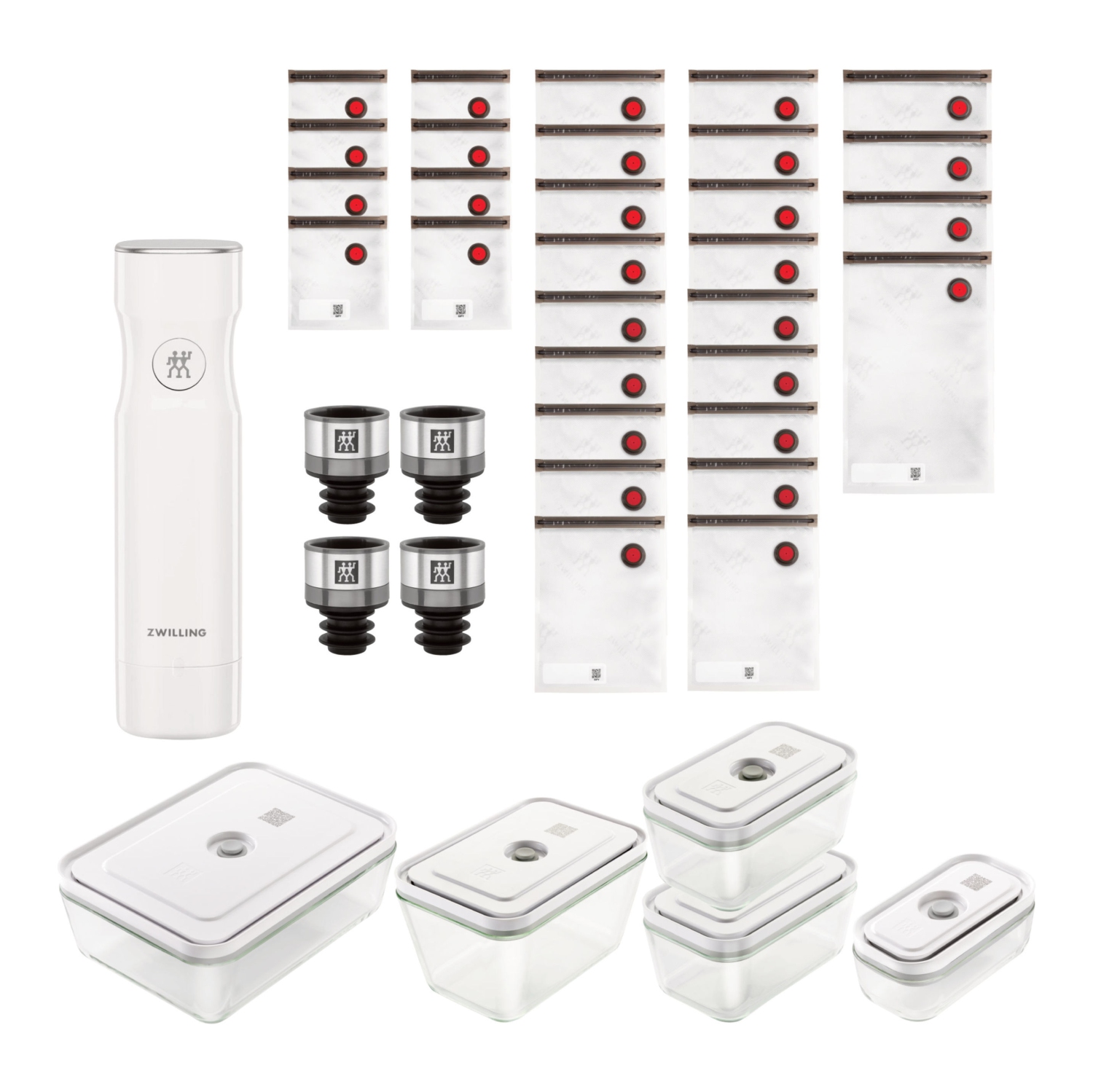 ZWILLING Fresh & Save Glass / S/M/L Vacuum Starter Set, 40 Piece