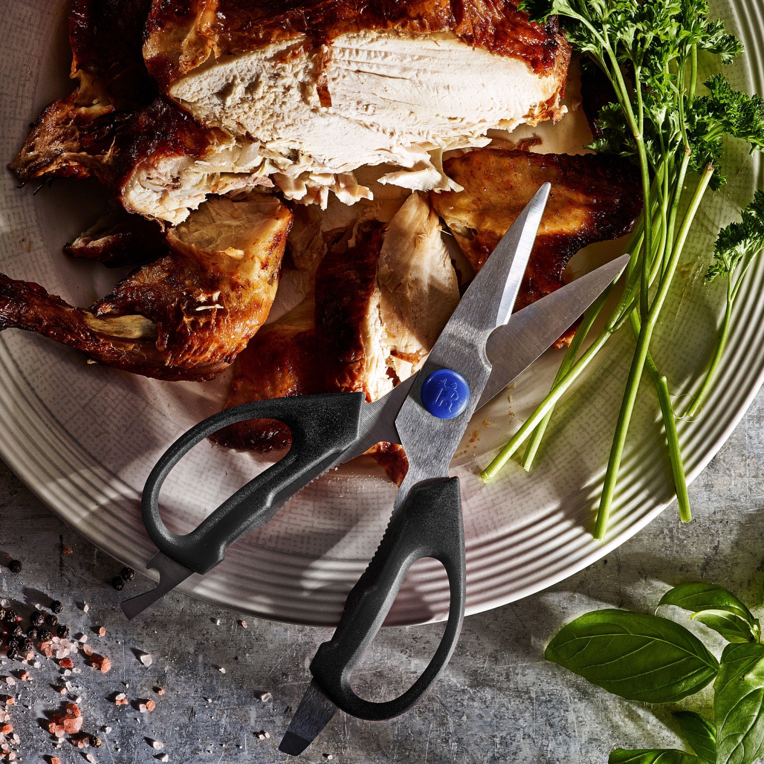 HENCKELS – Ensemble de ciseaux de cuisine Elements, 3 pièces, acier inoxydable