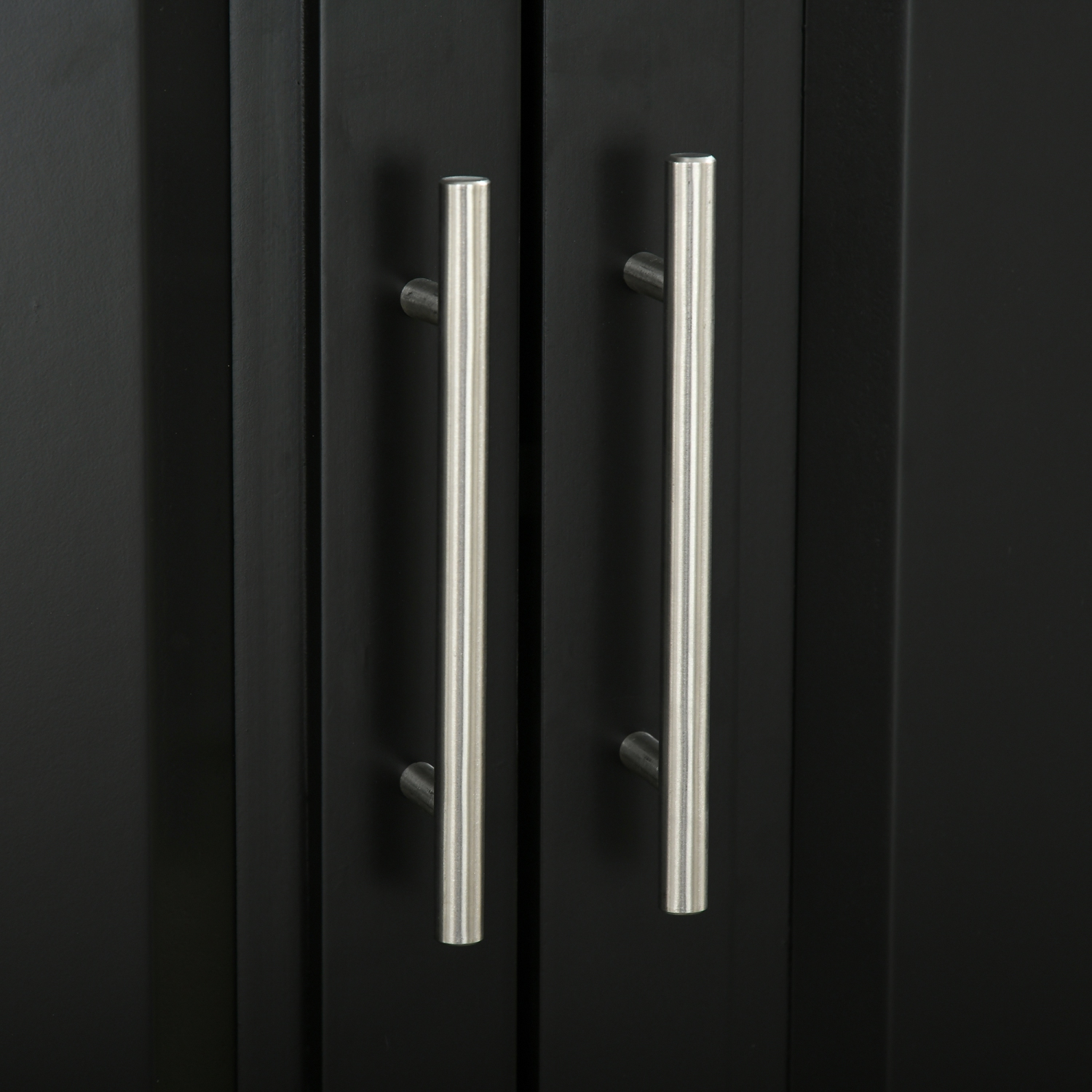 HOMCOM 72" Buffet Cabinet, Freestanding Kitchen Pantry, Storage Cabinet with 4 Doors, Drawer and Adjustable Shelves, Black