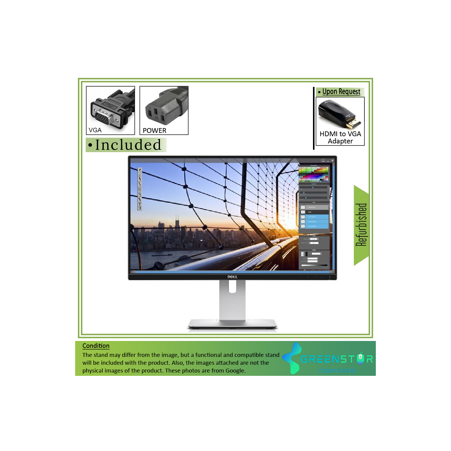 Refurbished(Good) - Dell P2016 19.5" 1440x900 Widescreen LED backlight LCD IPS Panel Monitor