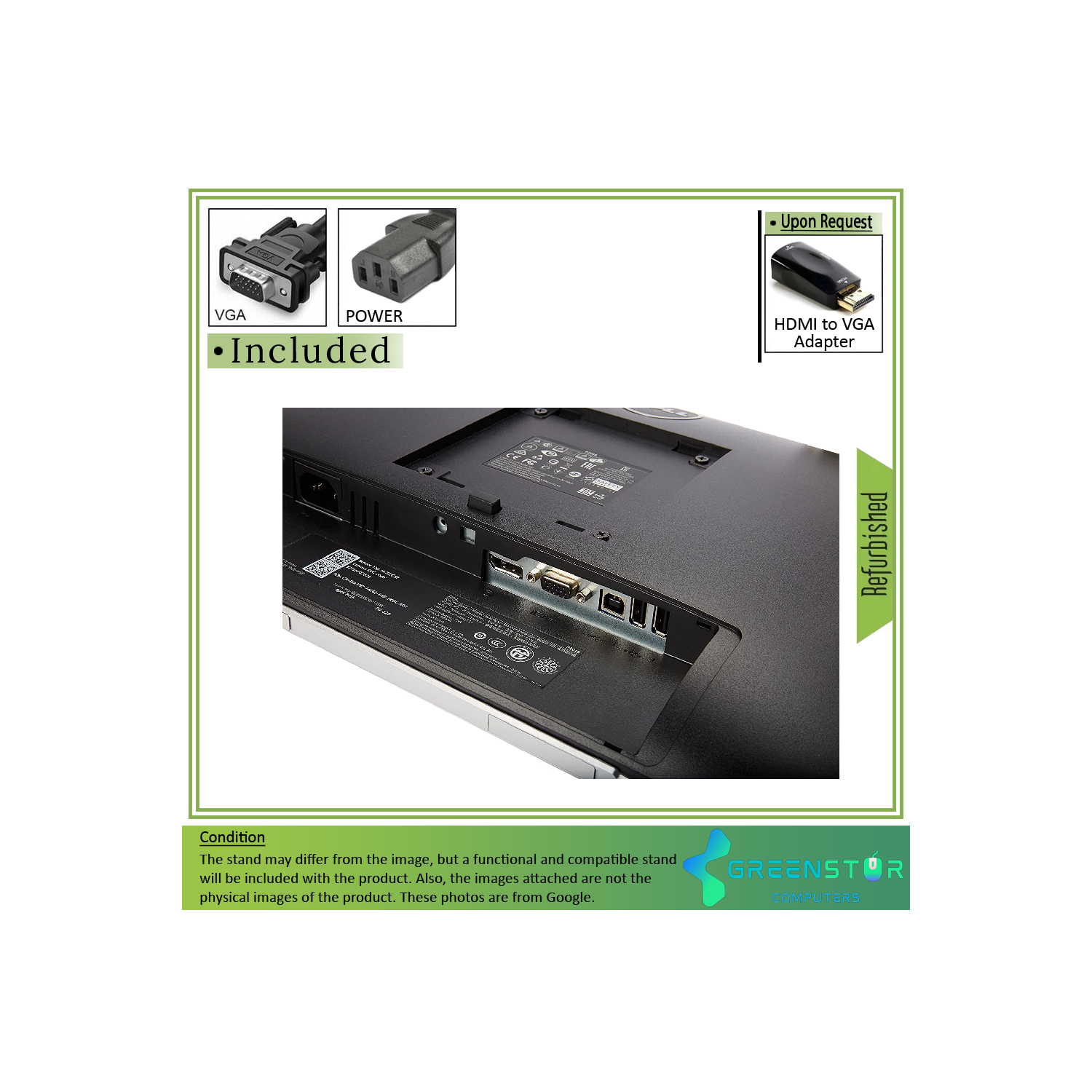 Refurbished(Good) - Dell P2016 19.5" 1440x900 Widescreen LED backlight LCD IPS Panel Monitor