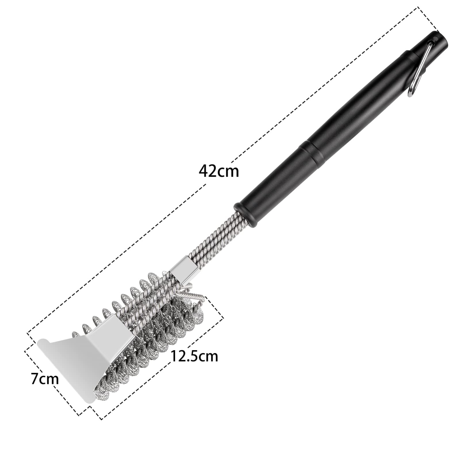 BBQ Grill Brush, 360°Clean 17 Inch Bristle Free Barbecue Brush, Stainless Steel Scraper BBQ Cleaning Brush, BBQ Accessories for Most Stainless Steel,