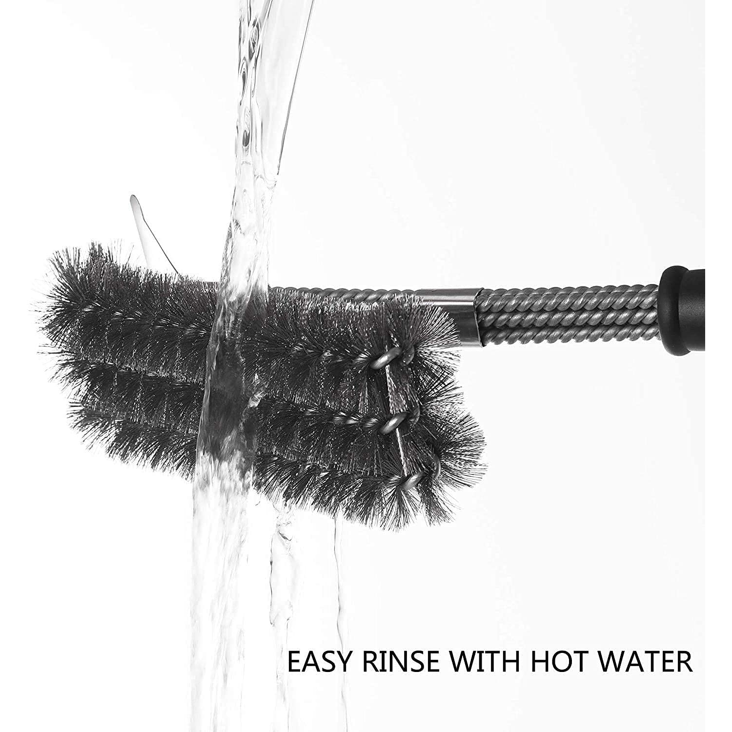 2 brosses pour barbecue , 18 accessoires pour barbecue, brosse de nettoyage pour barbecue sans poils, 100 % inox antirouille - nettoyant pour