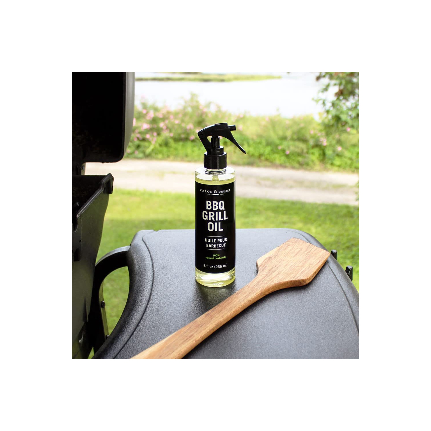 BBQ Grill Cleaner Oil | 100% Plant-Based & Vegan | Best for Cleaning Barbeque Grills & Grates | Use with Wooden Scrapers, Brushes, Accessories &
