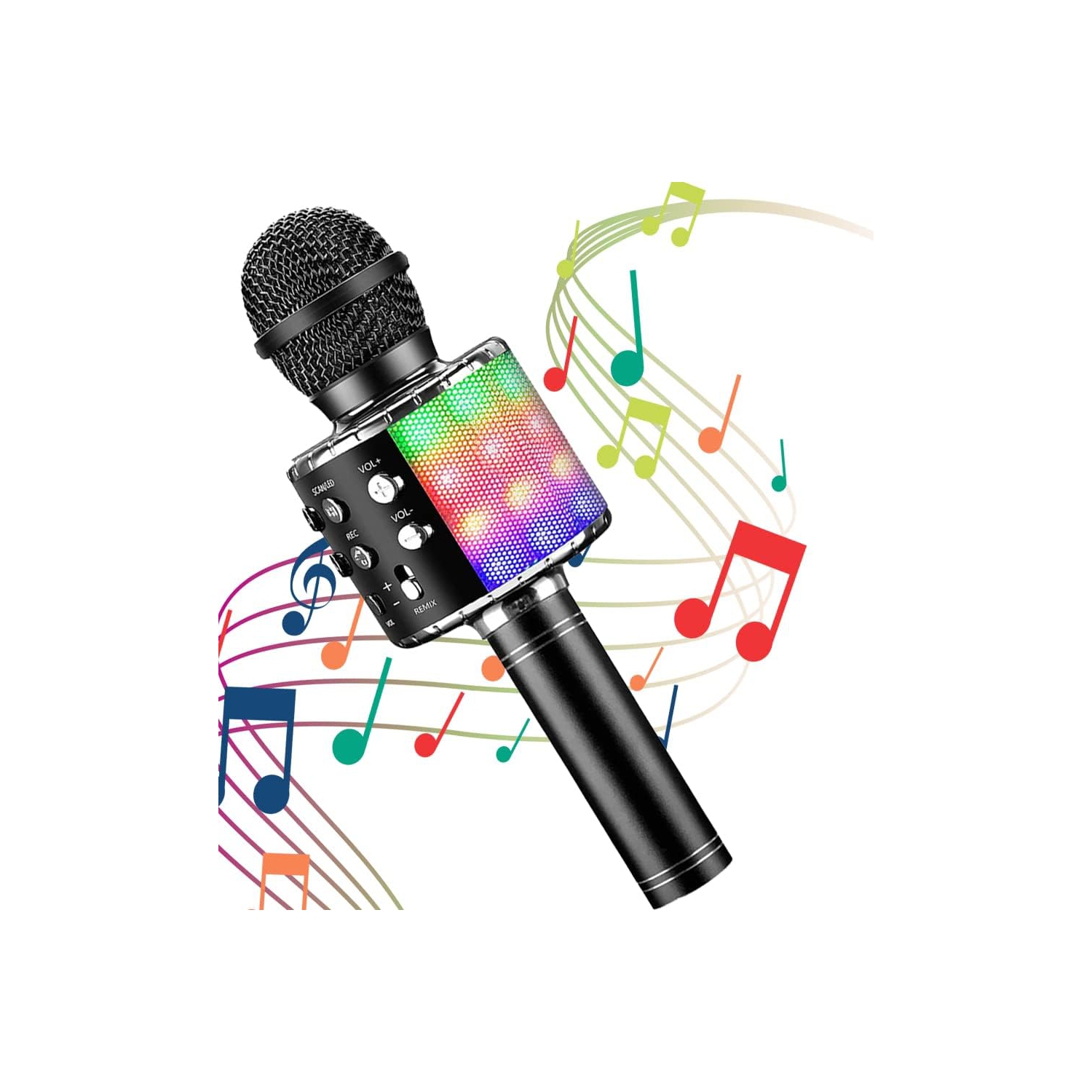 Wireless Bluetooth Karaoke Microphone, 3-in-1 Portable Handheld Mic Speaker Machine for All Smartphones, Gift for Girls Boys Kids Adults All Age
