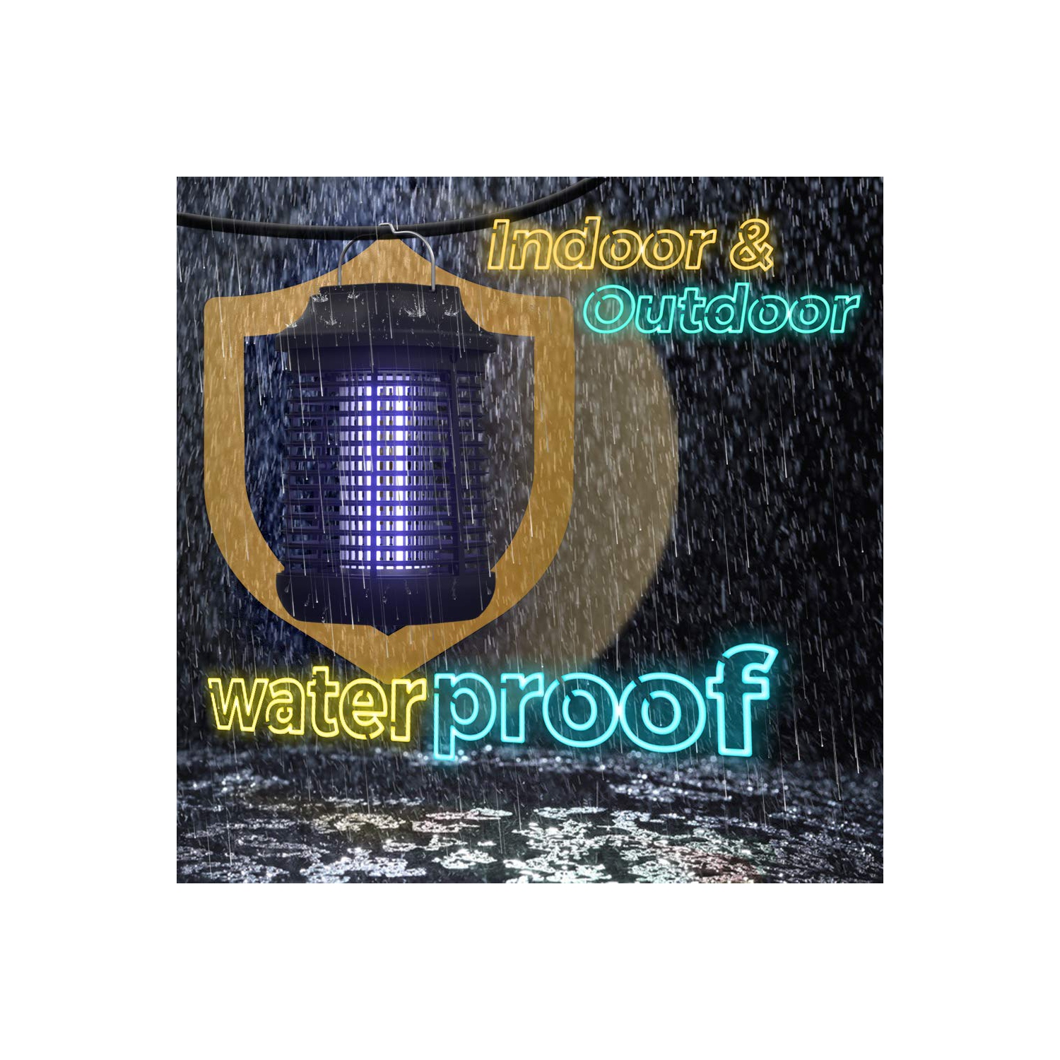 Bug Zapper 4200V for Outdoor and Indoor, Waterproof Electric Mosquito Zappers, Mosquito lamp, Electronic Bug Zapper Light Bulb for Backyard, Patio