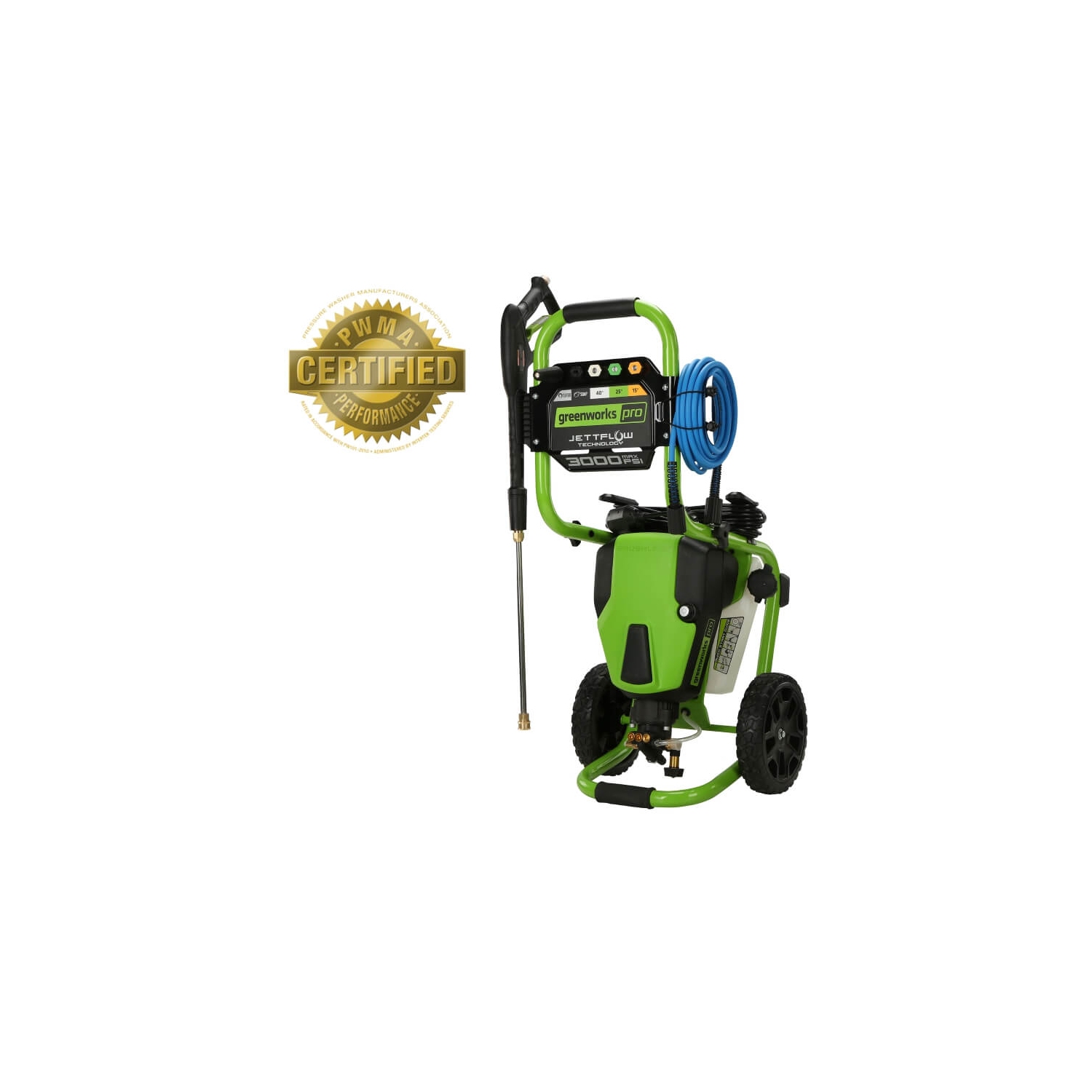 Greenworks PRO 3000 PSI 1.1 GPM 14 Amp Pressure Washer - GPW3000