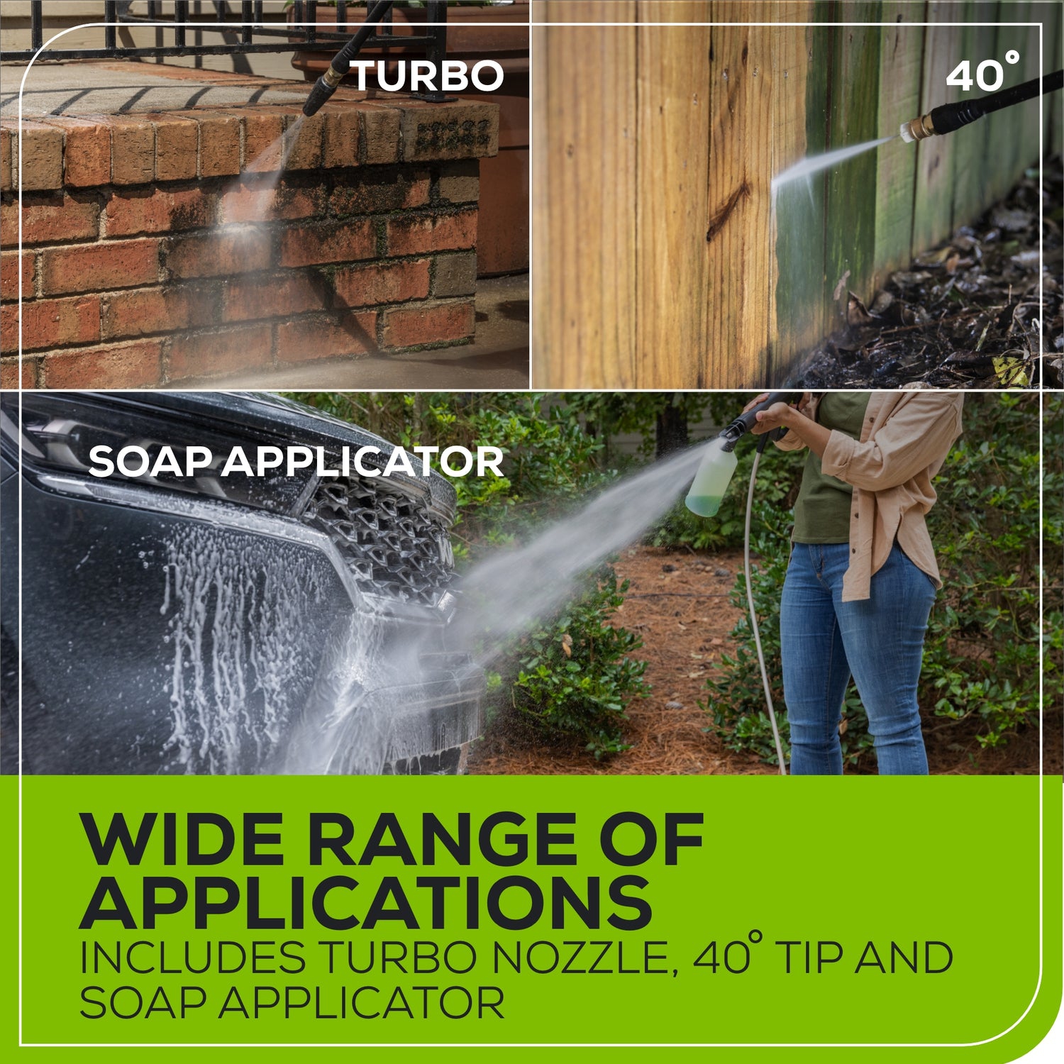 Greenworks&nbsp;1700 PSI 1.2 GPM 13 Amp Cold Water Electric Pressure Washer - GPW1704