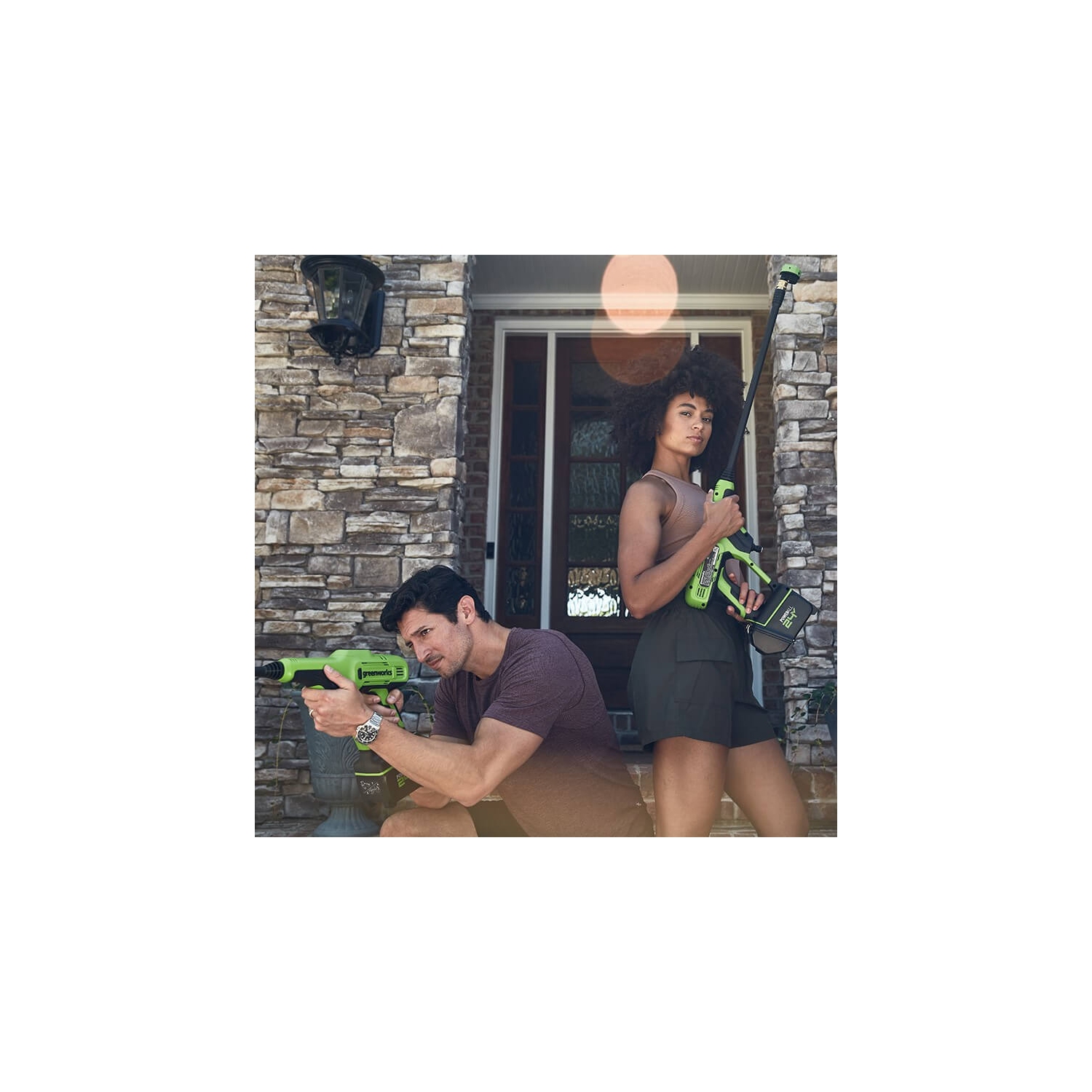 Greenworks 24V 600 PSI Pressure Washer, 4.0Ah Battery and Charger Included