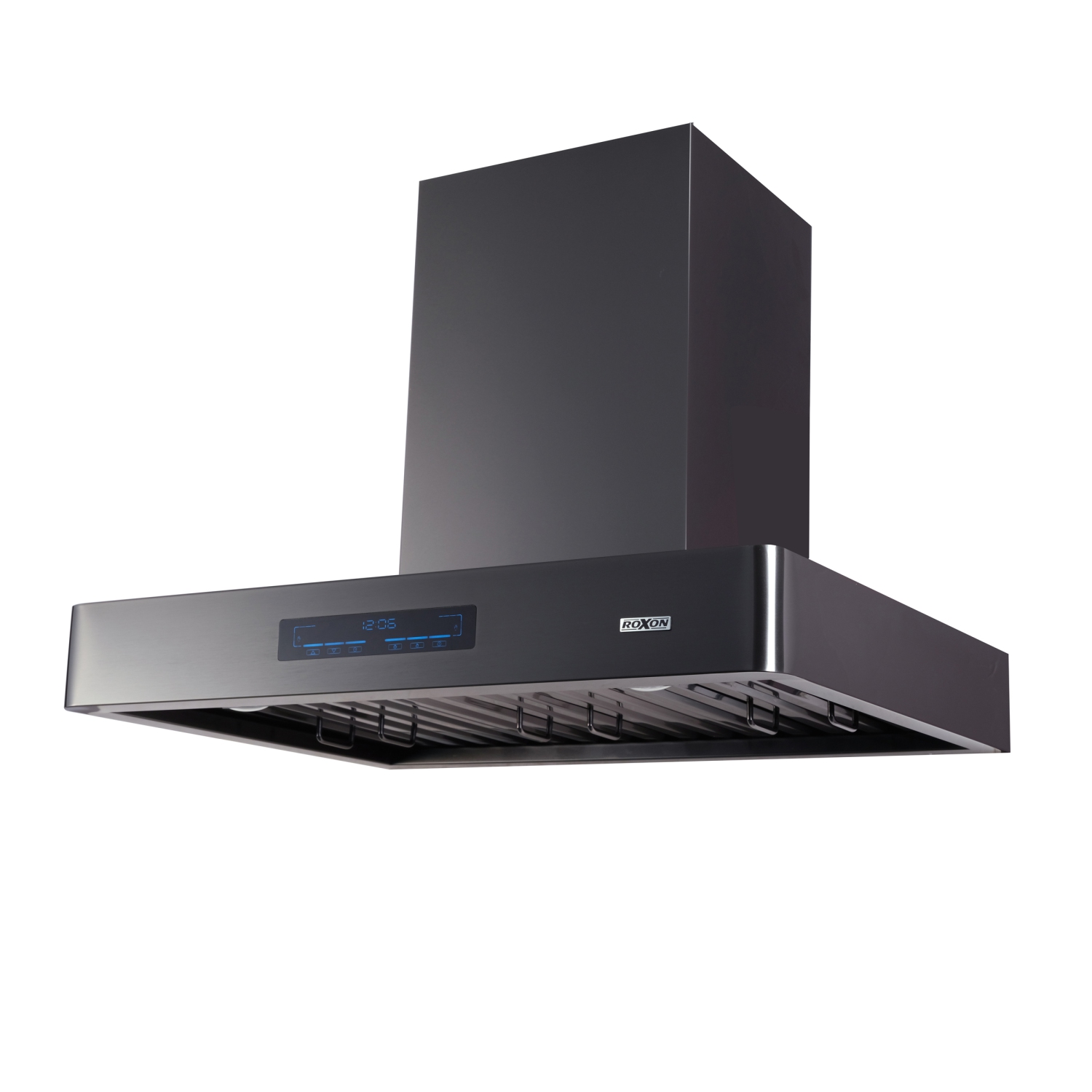 ROXON 900 CFM 30 Inches Range Hood BLACK Stainless Steel Wall Mounted Kitchen Exhaust Fan Style RXN-W24BK-30