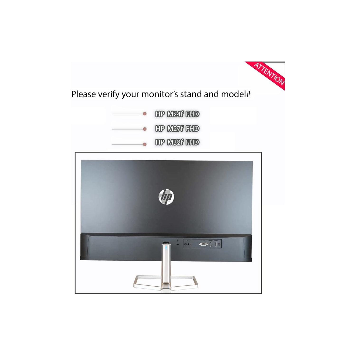 Gladiator Joe Monitor VESA Arm/Mount Adapter for HP Pavilion M Series, Compatible with HP Pavilion M22f, M24f, M24fw, M27f, M27fd, M27fq, M27fw, and