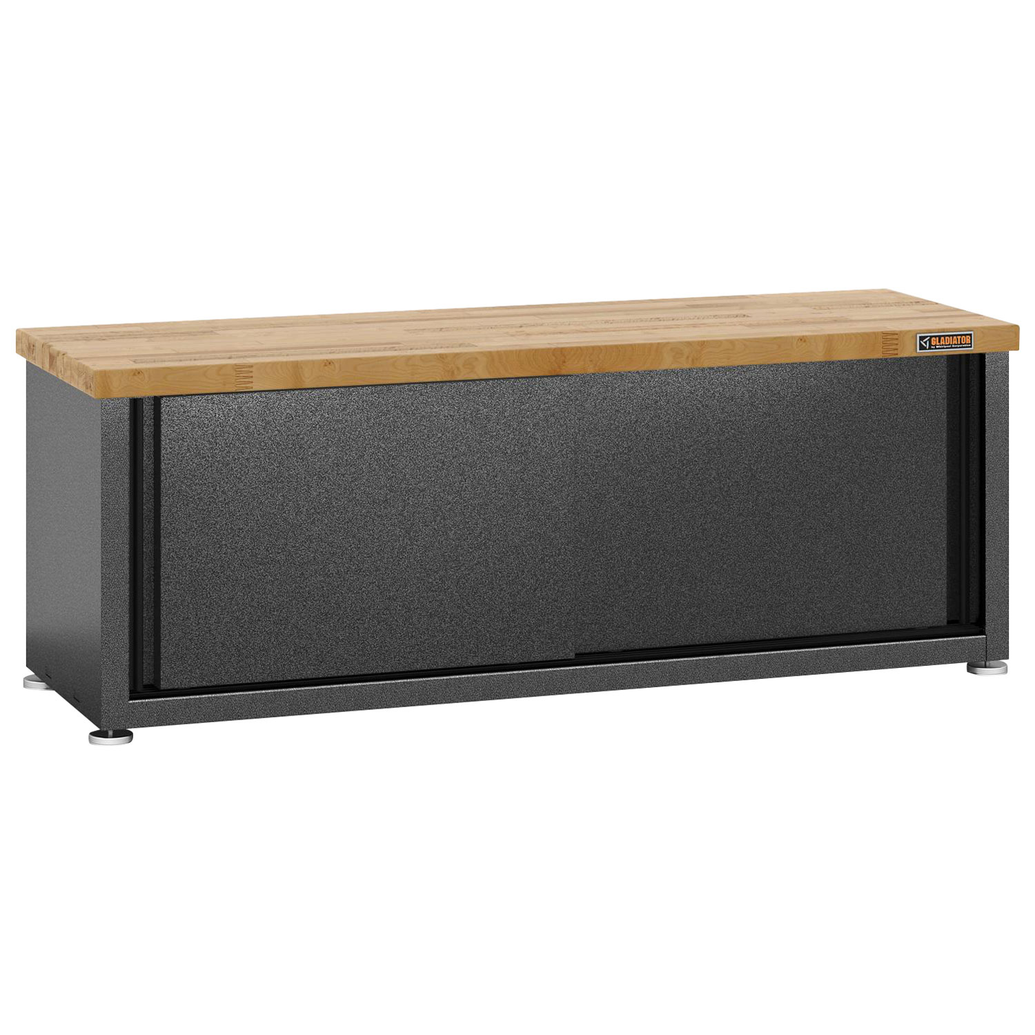 Gladiator Steel Shoe Storage Bench - Hammered Granite