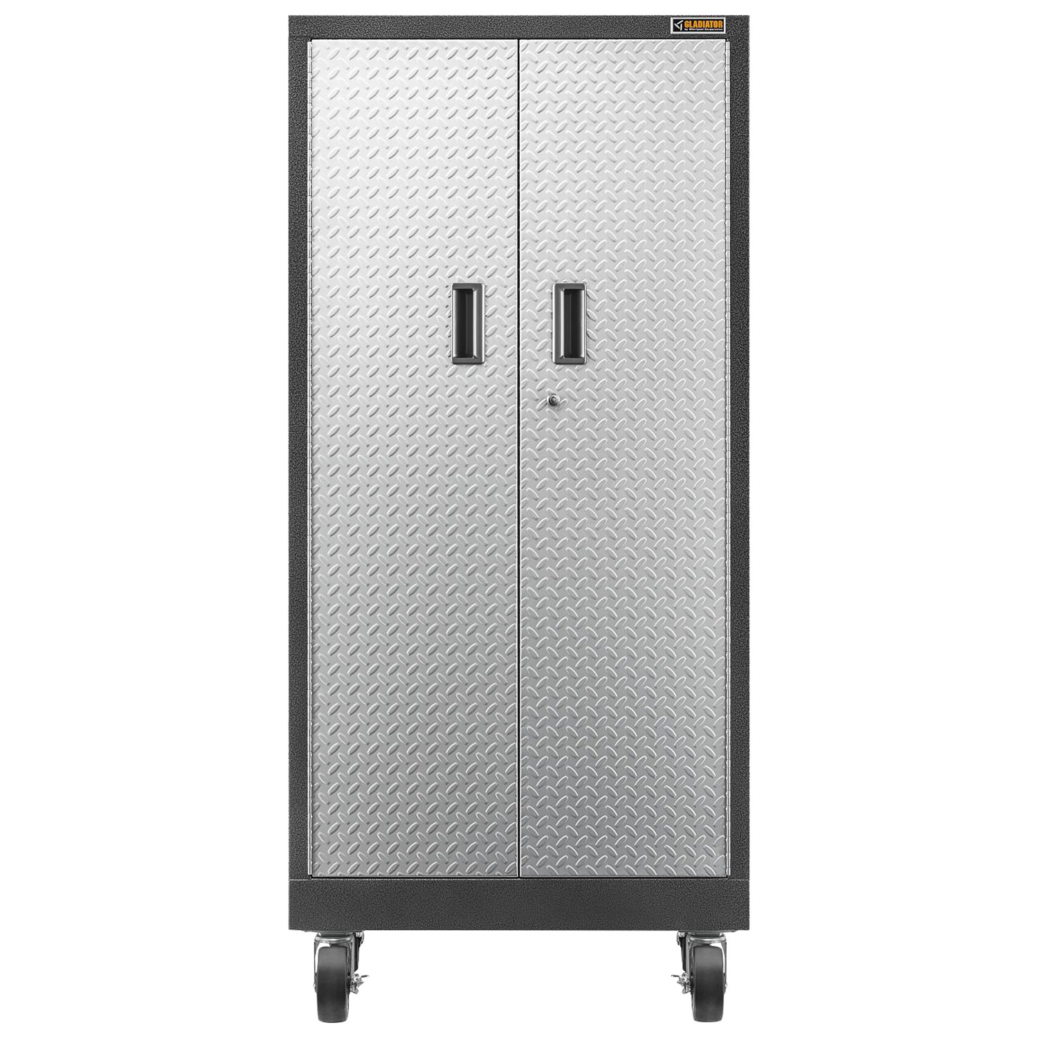Gladiator Heavy Duty Welded Steel Storage Cabinet - Silver Tread