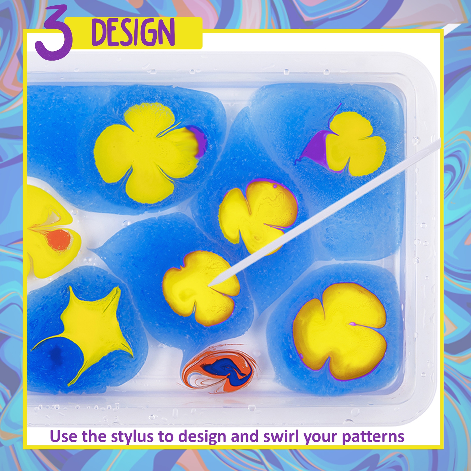 TOOKYLAND Marbling Paint Art Kit - 6-Colour Marble Painting Set for Water Marbling, Arts & Crafts Toys and Gift Ideas for Kids 3 Year Old +