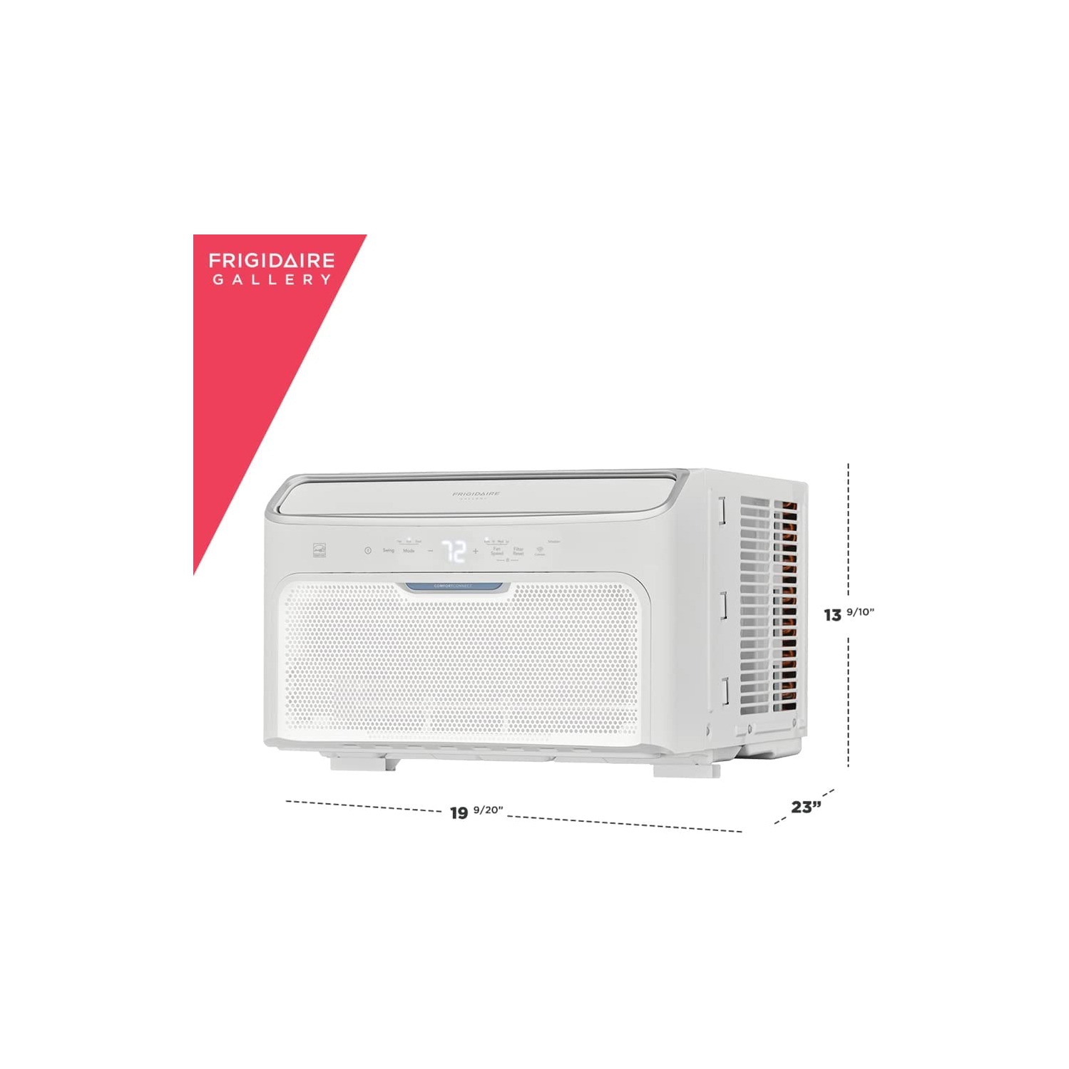 Frigidaire 10,000 BTU Inverter Quiet Temp Room Air Conditioner with Wi-Fi Connected, Energy Star Certified, Easy-to-Clean Washable Filter, White