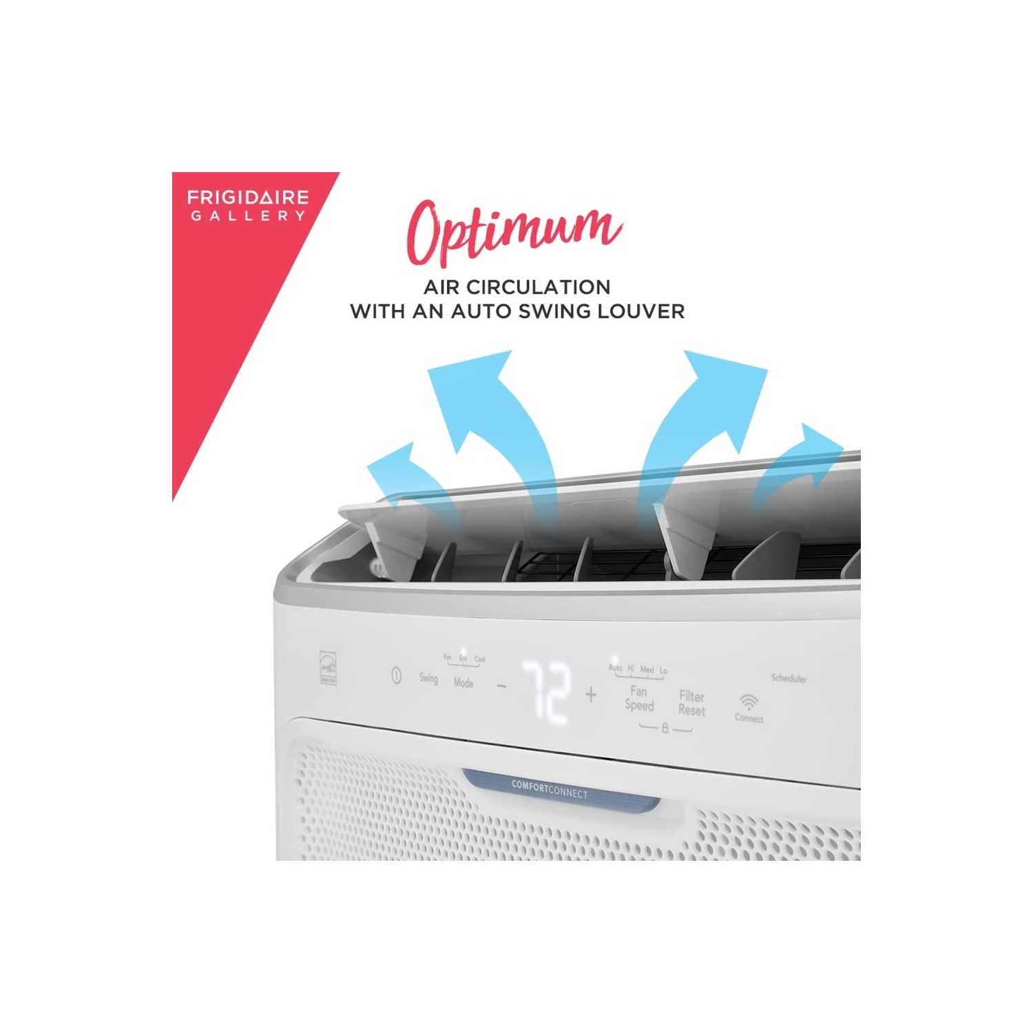 Frigidaire 10,000 BTU Inverter Quiet Temp Room Air Conditioner with Wi-Fi Connected, Energy Star Certified, Easy-to-Clean Washable Filter, White