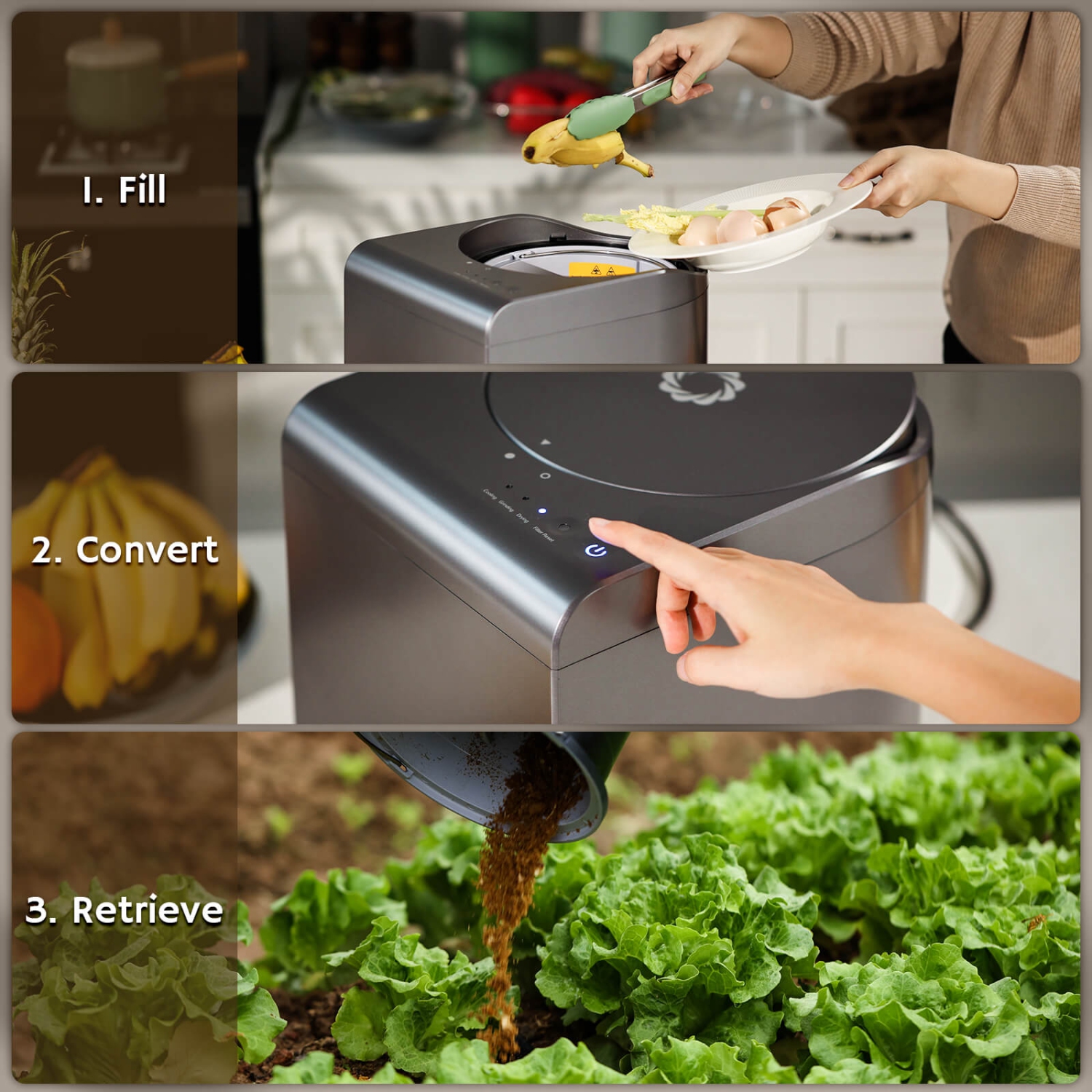 Composteur électrique de Cuisine pour Le Recyclage Automatique des