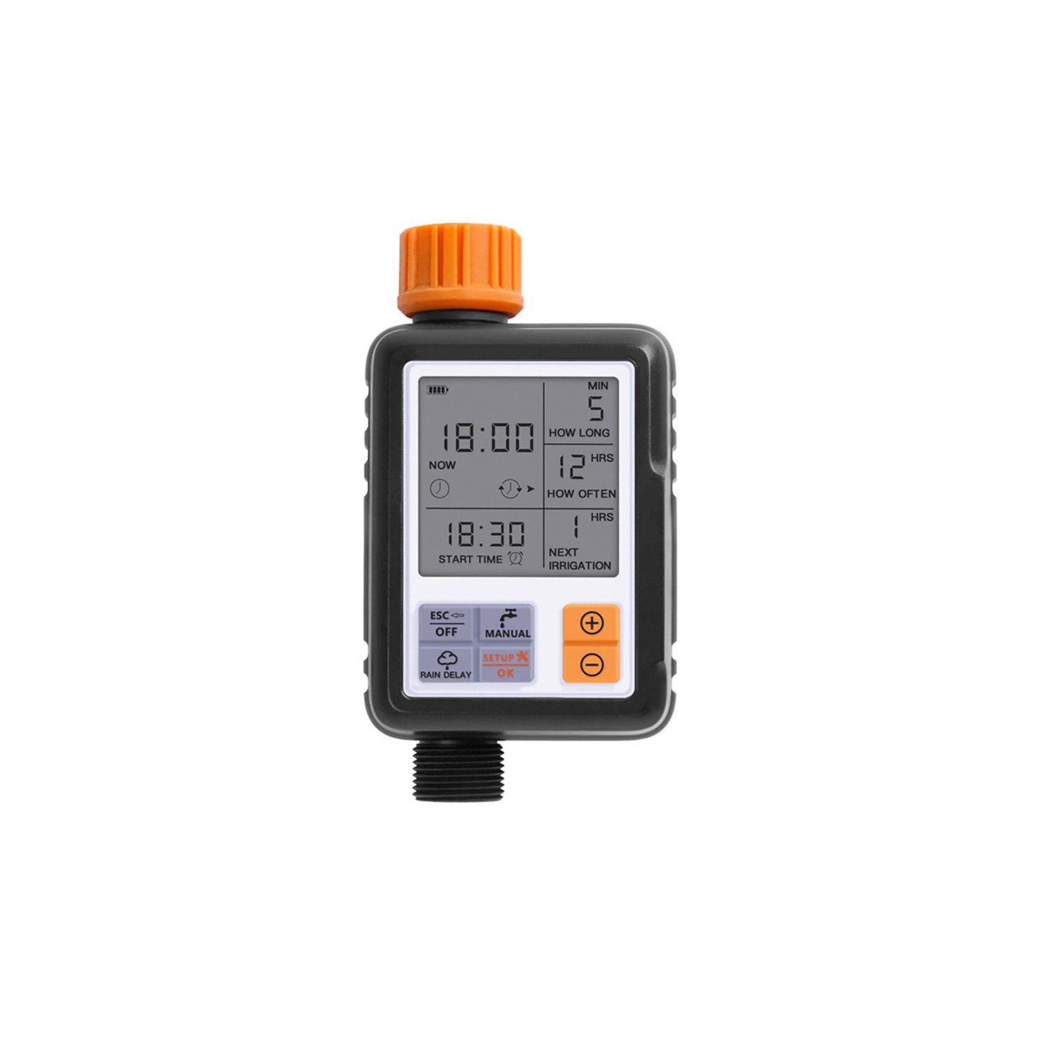 Water Timer, Programmable Sprinkler Timer for Garden, Hose Timer for Irrigation Features Rain Delay/Manual/Automatic Watering System