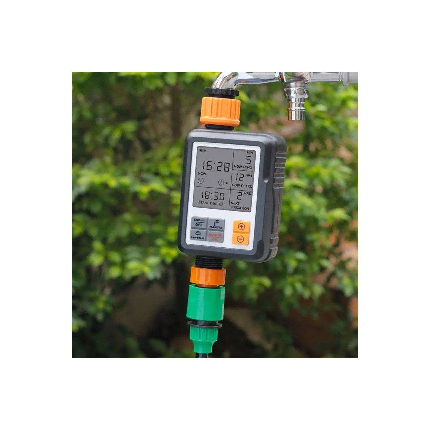 Water Timer, Programmable Sprinkler Timer for Garden, Hose Timer for Irrigation Features Rain Delay/Manual/Automatic Watering System