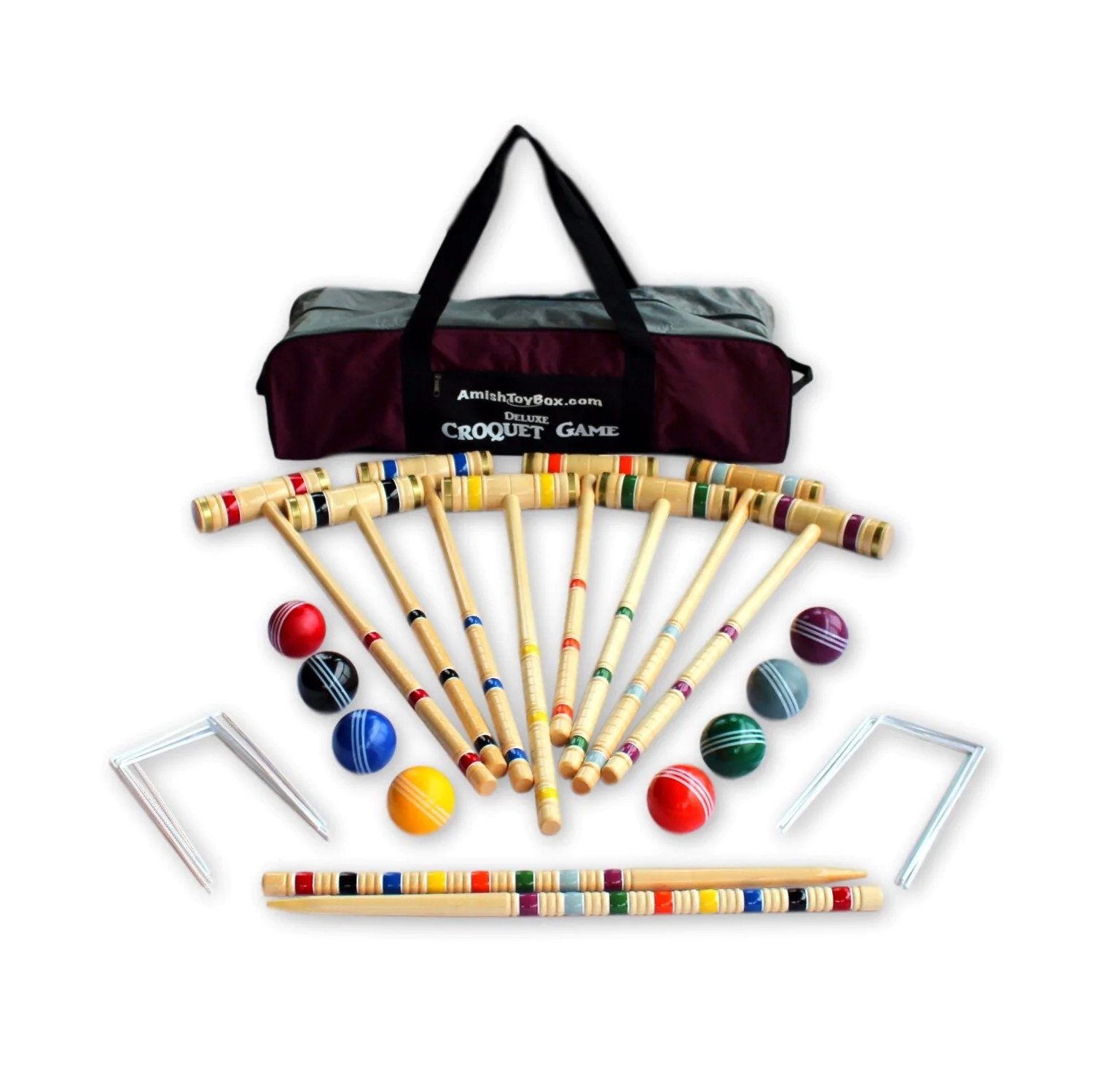 8 Player Pro Croquet Set 24" in Carrying Case