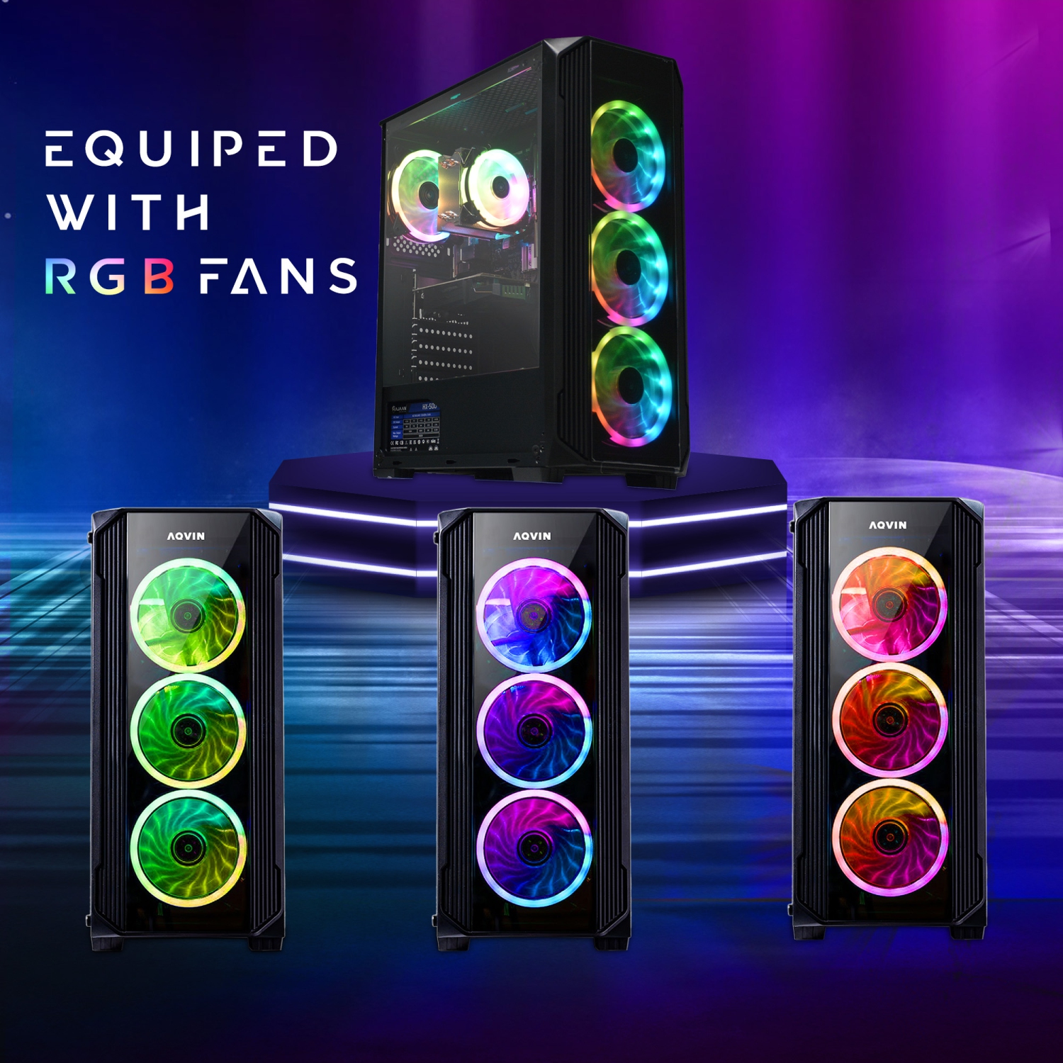 Gaming PC Desktop Tower AQVIN ~ Intel Core i7 Processor ~ 16GB RAM ~ 512GB SSD ~ GeForce RTX 3050 6GB GDDR6 ~ 27 inch Gaming Monitor ~ Windows 11