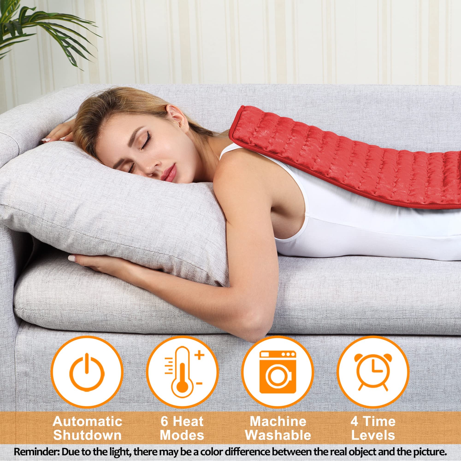 Heating Pad, Electric Heating Pad for Dry & Moist Heat, Electric Fast Heat Pad, Auto Shut Off, for Shoulders, Neck, Abdomen, Back, Limbs, etc.