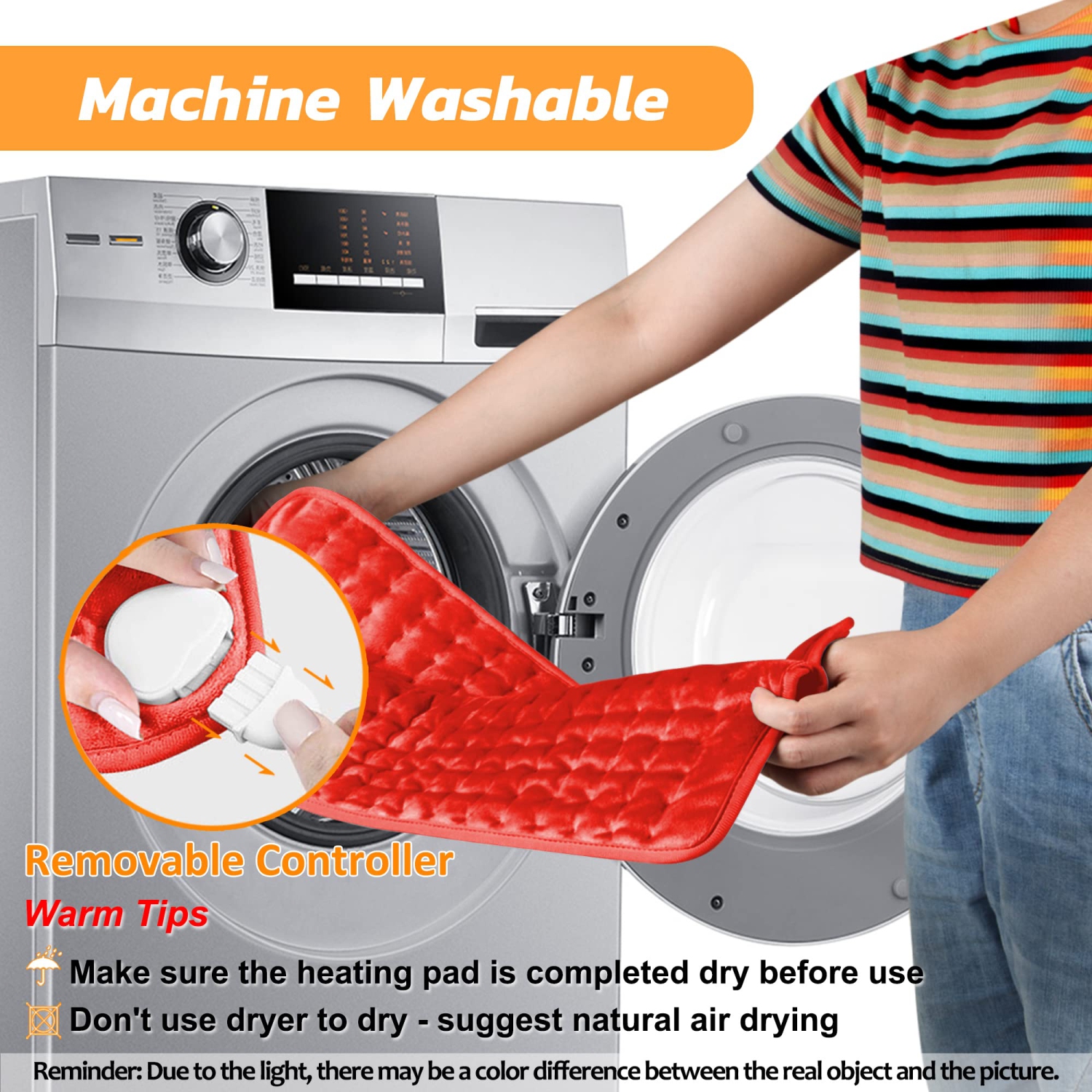 Heating Pad, Electric Heating Pad for Dry & Moist Heat, Electric Fast Heat Pad, Auto Shut Off, for Shoulders, Neck, Abdomen, Back, Limbs, etc.