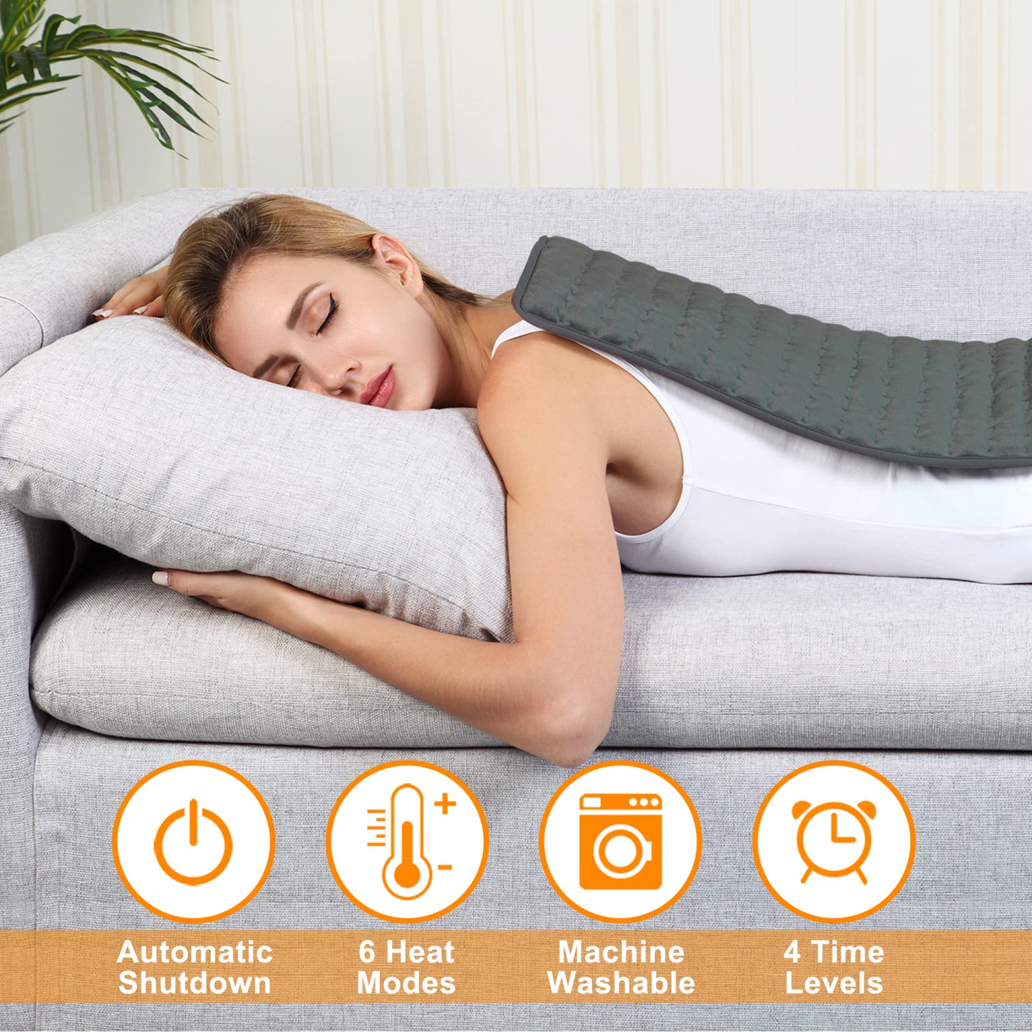 Heating Pad, Electric Heating Pad for Dry & Moist Heat, Electric Heat Pad , Auto Off, for Shoulders, Neck, Abdomen, Back, Limbs, etc.
